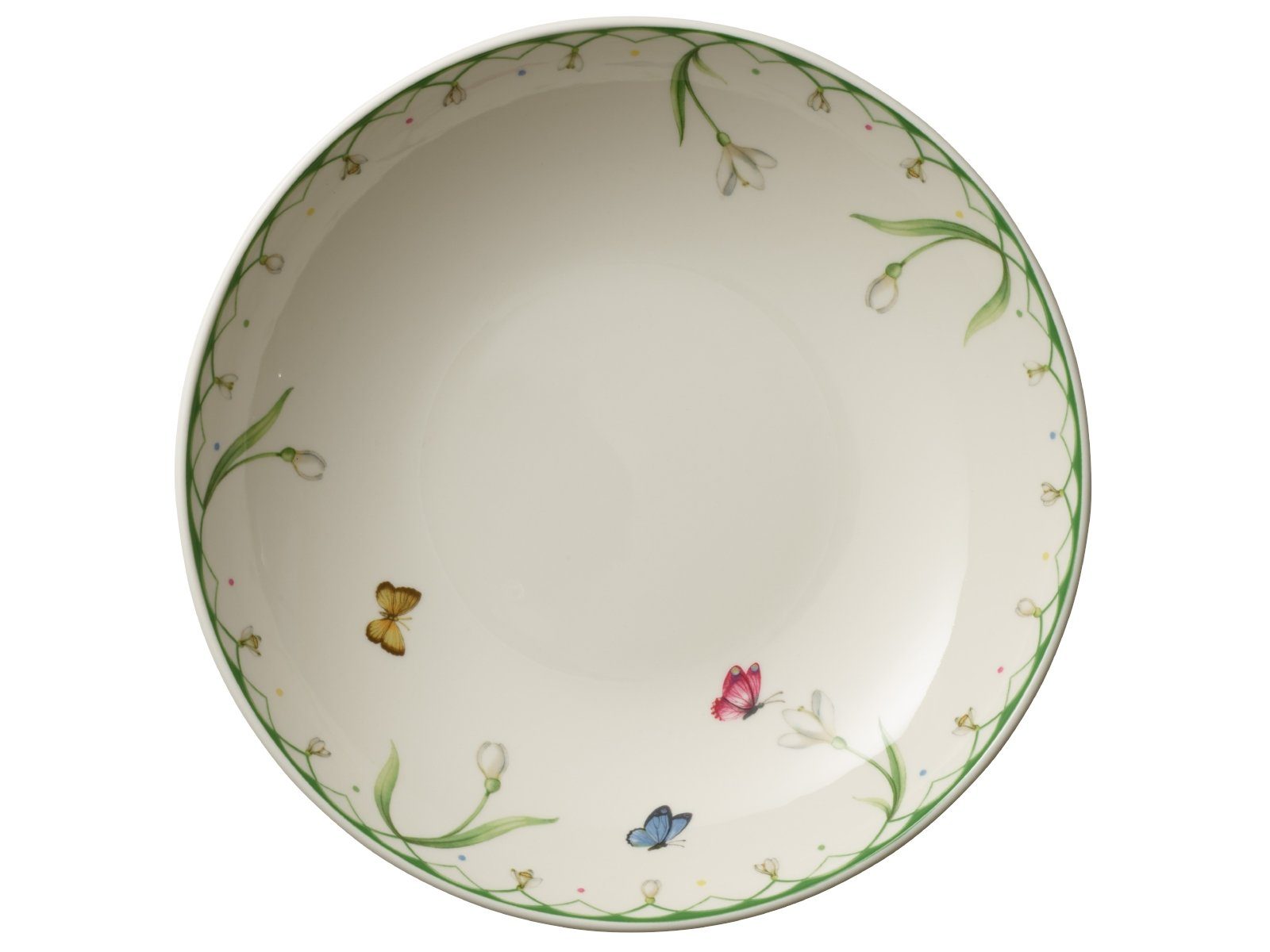 Villeroy & Boch Schale Colourful Spring Schale flach 24 cm, Premium Porcelain, (Schüsseln & Schalen)