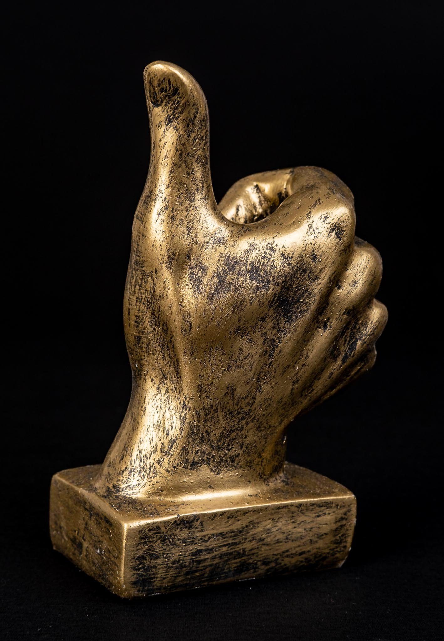 IDYL Dekofigur IDYL Moderne Skulptur Figur Resin "Daumen hoch", Moderne Figur "Daumen hoch".