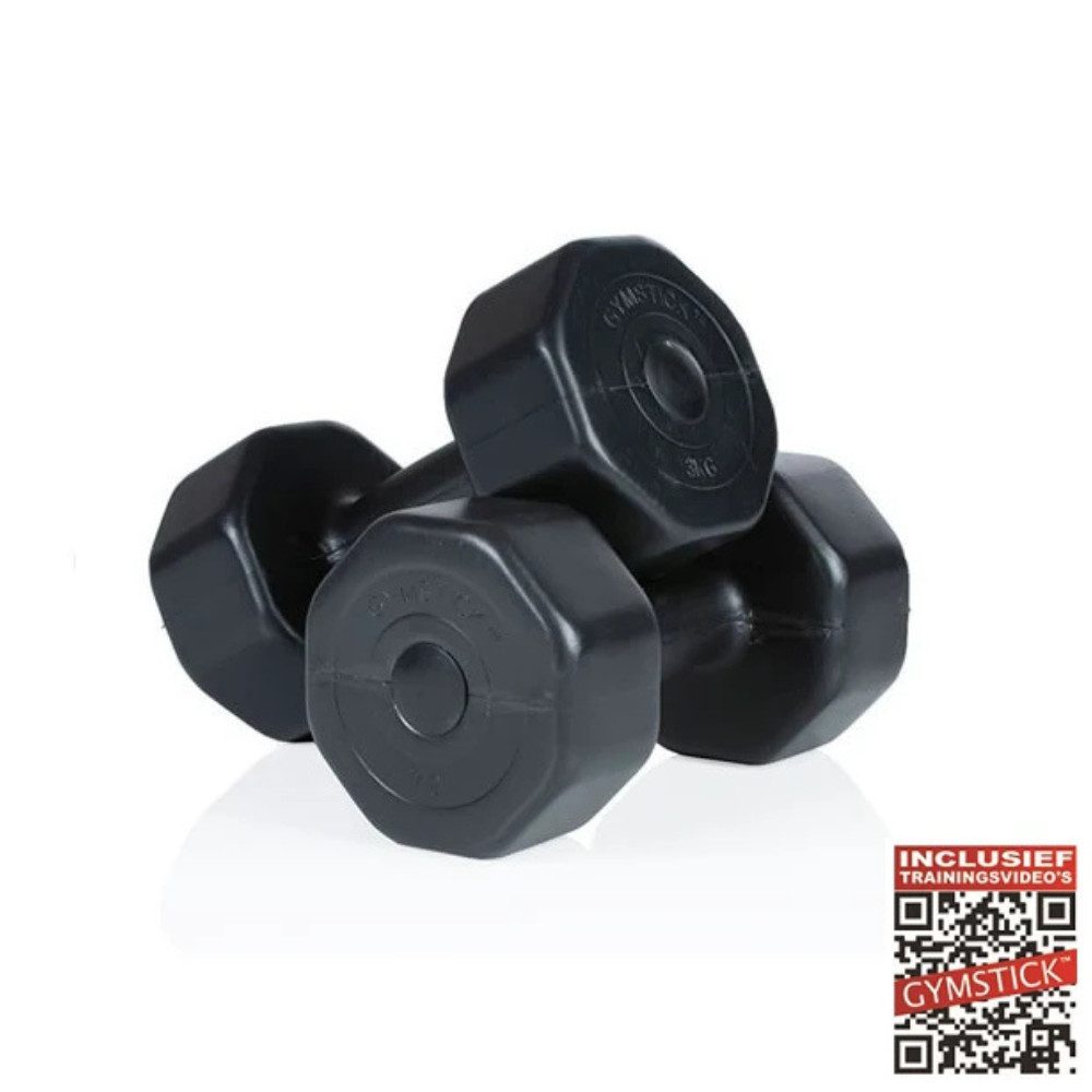 Gymstick Hantel-Set Gymstick Vinyl Hantelset 2 x 5 kg Schwarz
