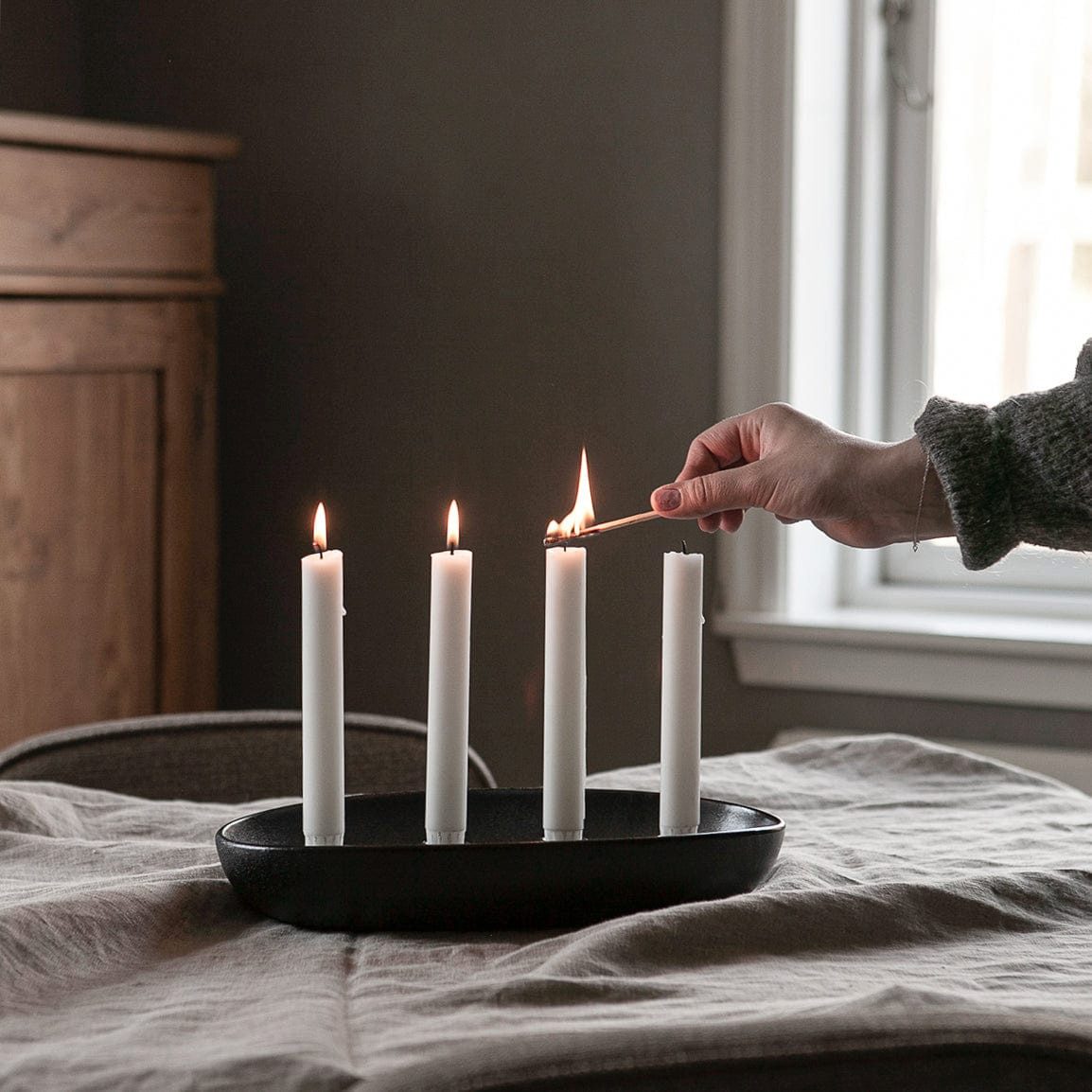 Storefactory Торшеры Торшеры Gröndal für 4 Kerzen in schwarz