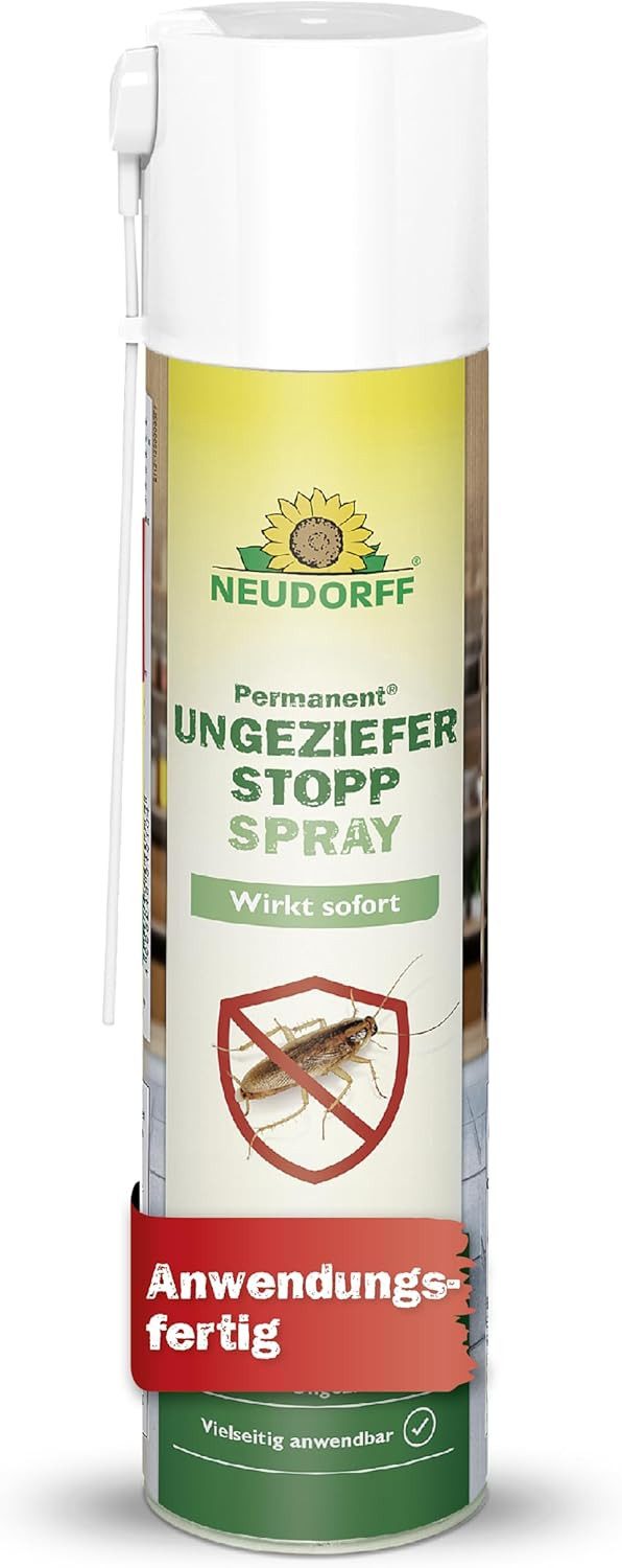 Neudorff Insektenspray Permanent UngezieferStopp Spray, 300 ml, Einzelartikel, anwendungsfertig, Gebrauchsfertiges Ungeziefer-Spray mit Pyrethrum & Geraniol