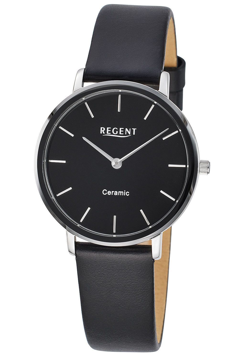 Quarzuhr Edelstahl Keramik Schwarz Ø 34 mm
