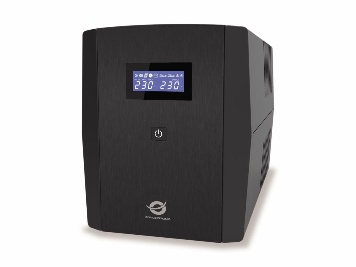 Conceptronic USV-Anlage ZEUS08EM 1500VA 900W USV, IEC, Schuko, Line-Interaktiv, 1,5 kVA, 900 W