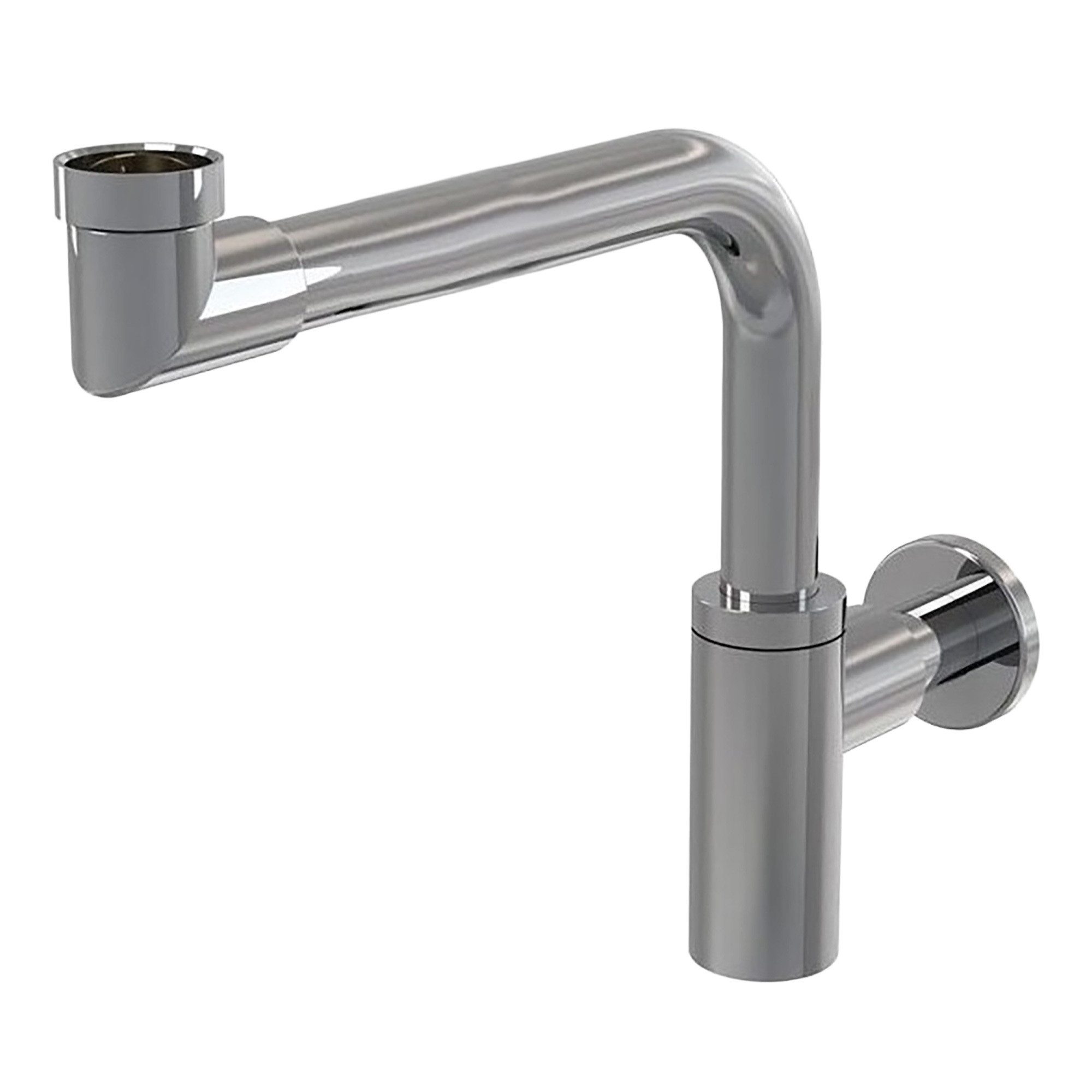 NEG Ablaufgarnitur NEG Raumspar-Siphon NX65R (rund) (65R) Hochglanz