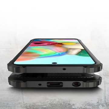 FITSU Handyhülle Outdoor Hülle für Samsung Galaxy A71 Silber 6,7 Zoll, Robuste Handyhülle Outdoor Case stabile Schutzhülle mit Eckenschutz