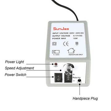 SunJas Maniküre-Pediküre-Set 1xHB100+GLUV100, Nagelfräser Nagel Design Nagelstudio LED-Lampen UV Mini-Nageltrockner