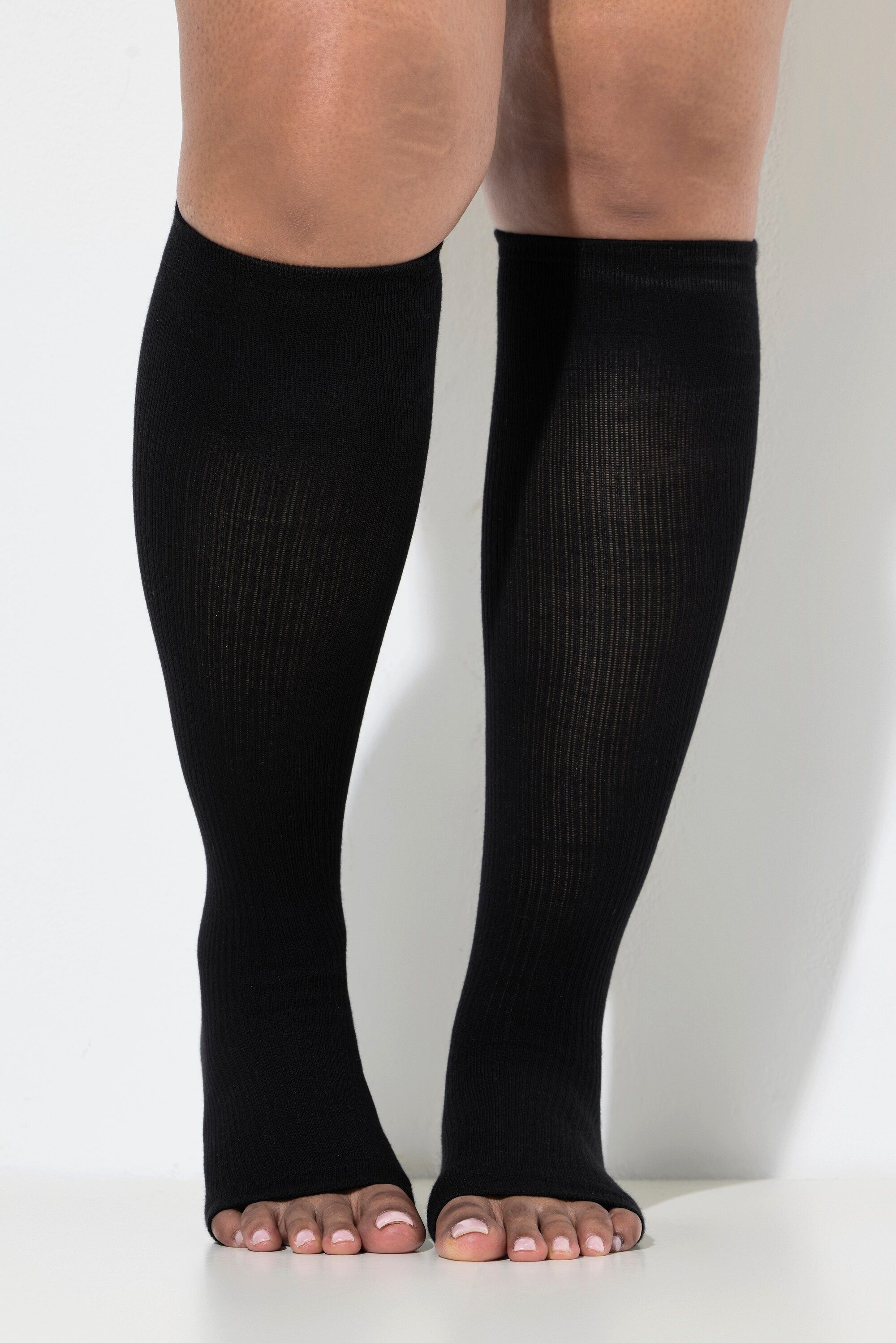 Ulla Popken Strümpfe Kompressions-Kniestrümpfe ohne Zehen