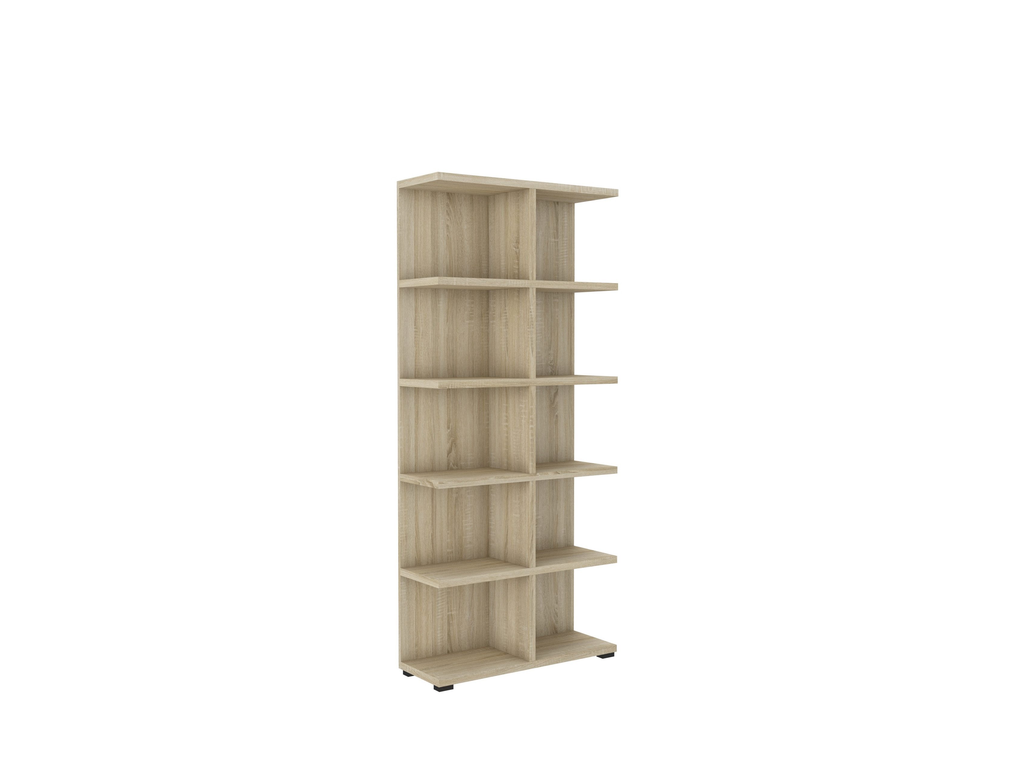 Masseno Bücherregal DUOMO 184 x 83,2 cm Standregal Büroregal Bücherschrank Eiche Sonoma