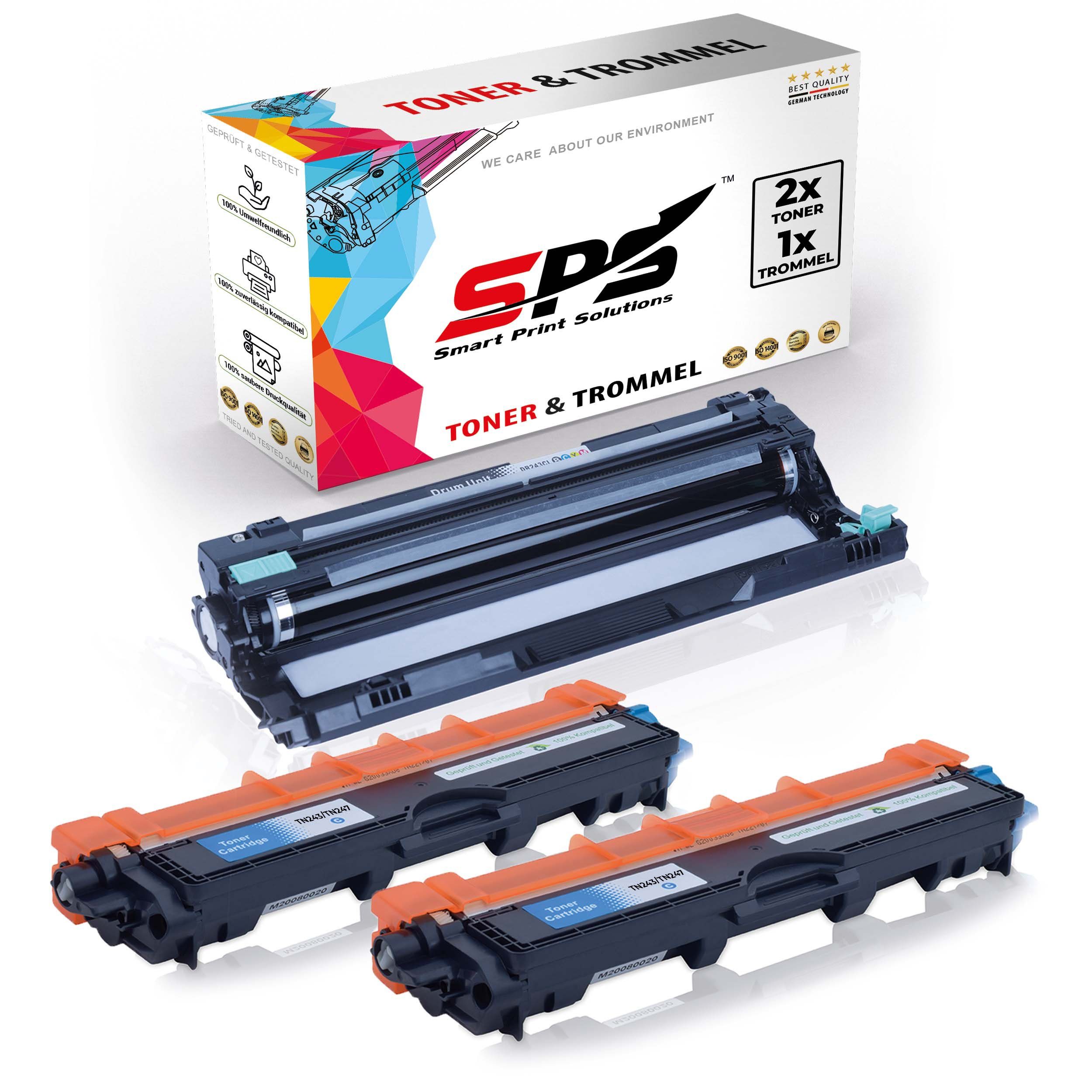 SPS Tonerkartusche Kompatibel für Brother DCP-L3550 DR-243CL TN-247C, (3er Pack)