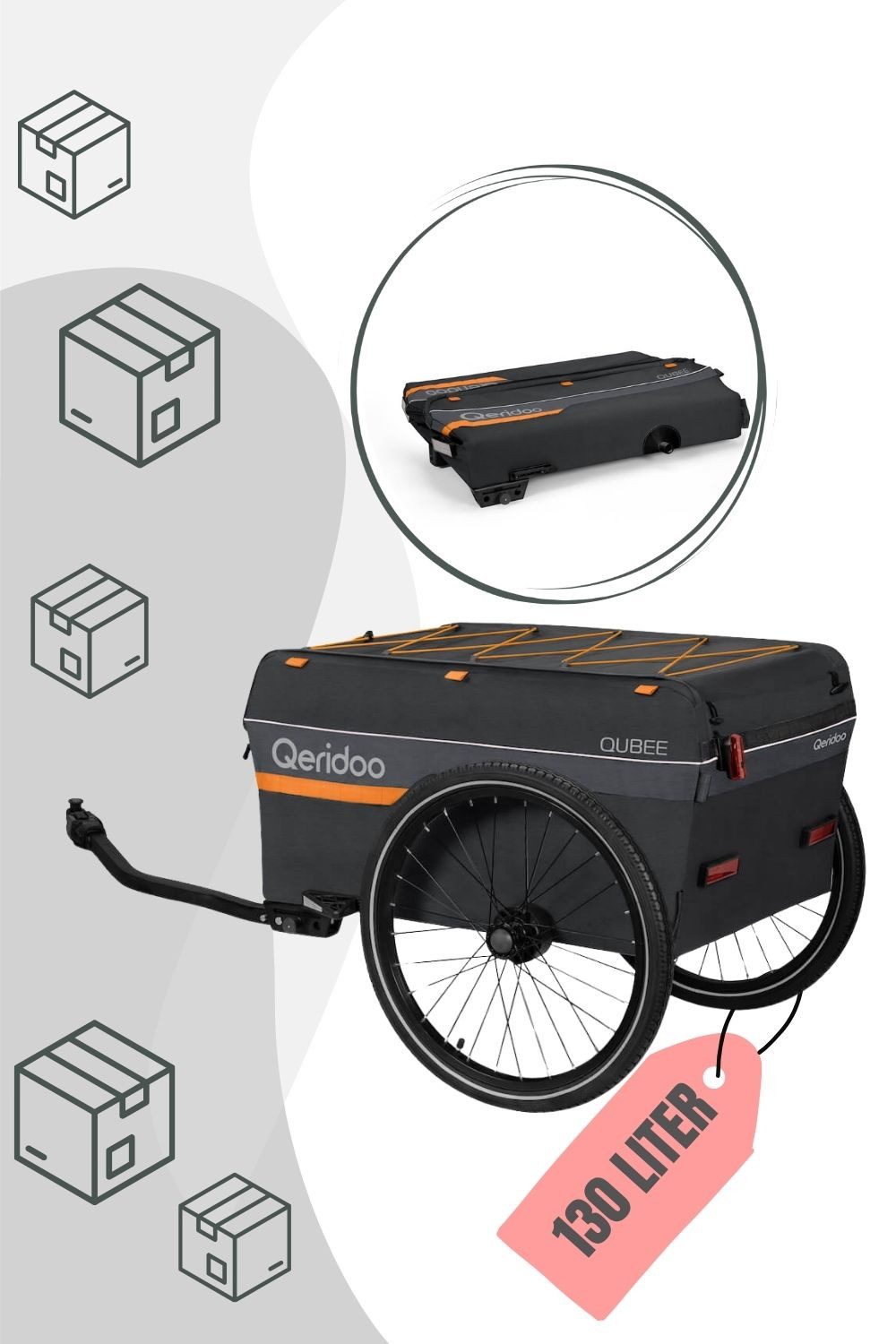 Qeridoo Fahrradlastenanhänger Qubee Cargo / Lastenanhänger