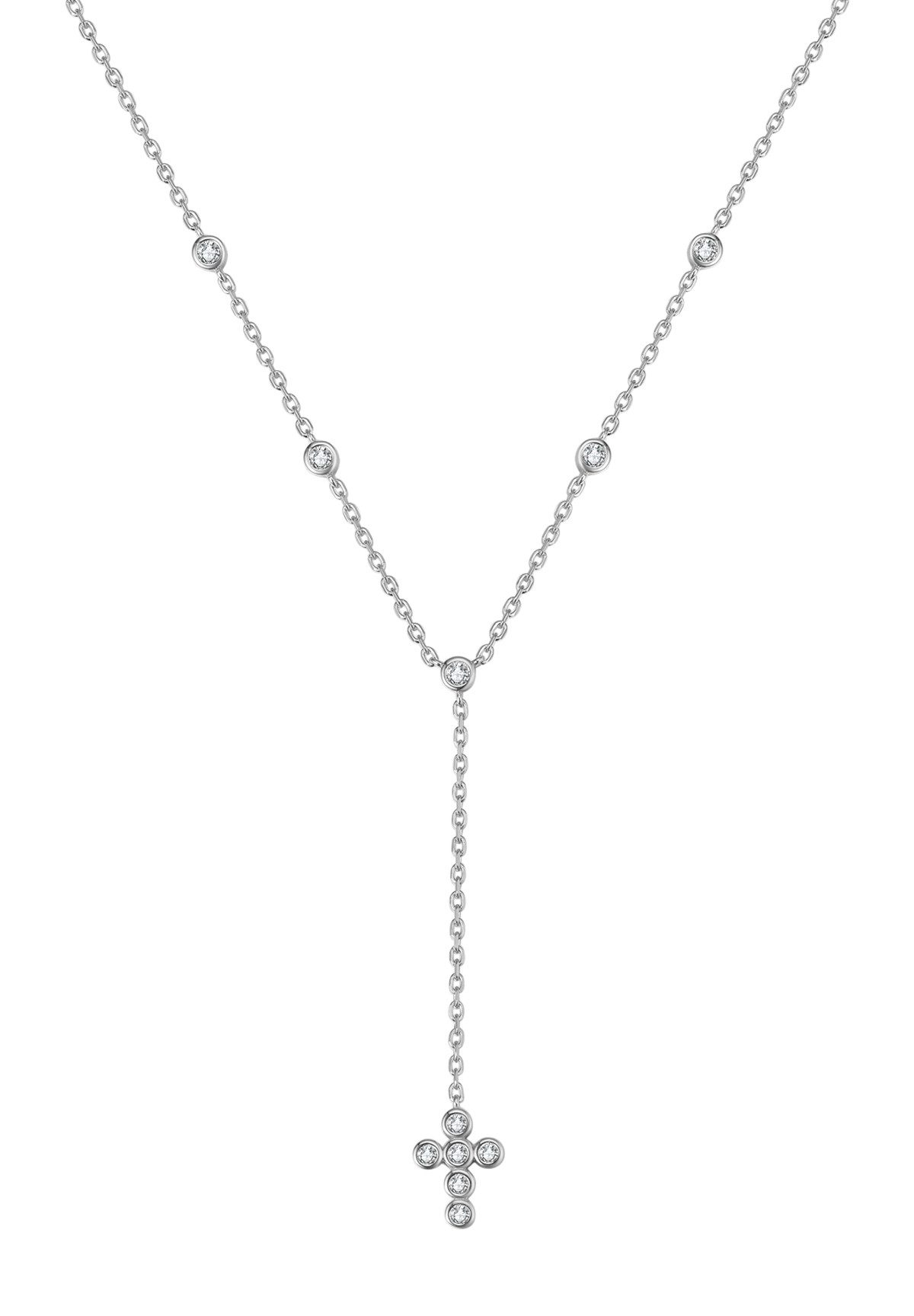 Hey Happiness Y-Kette Zirkonia Kreuz Anhänger, günstig online kaufen