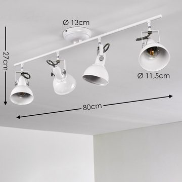 hofstein Deckenleuchte »Arazane« verstellbare Deckenlampe aus Metall in Weiß, ohne Leuchtmittel, Lampenschirm dreh-/schwenkbar, 4xE14, Spot im Retro-Design