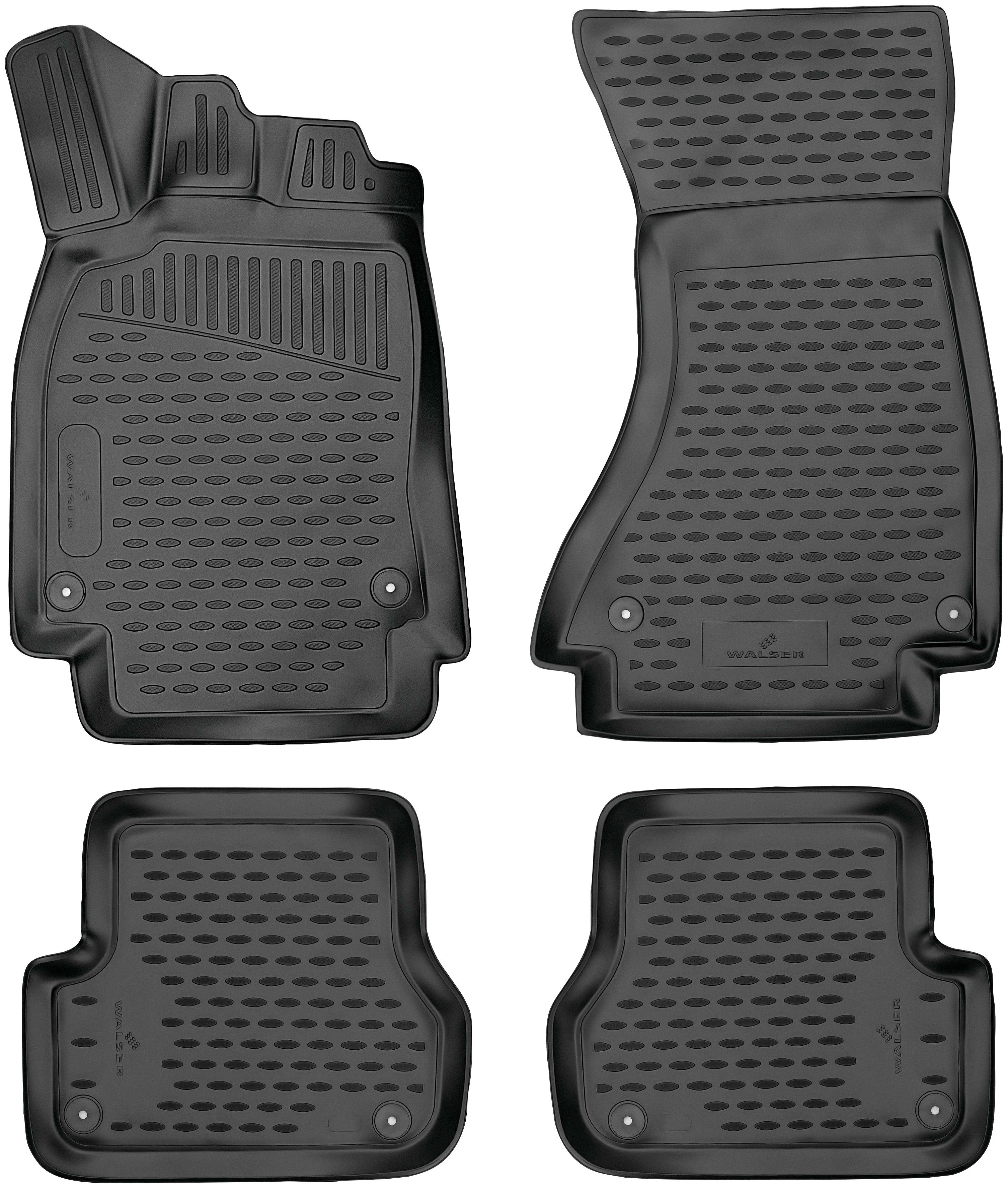 WALSER Passform-Fußmatten XTR (4 St), für Audi A6 Kombi, für Audi A6 (C7)  Avant 05/2011 - 09/2018, A6 Allroad 01/2012 - 09/2018
