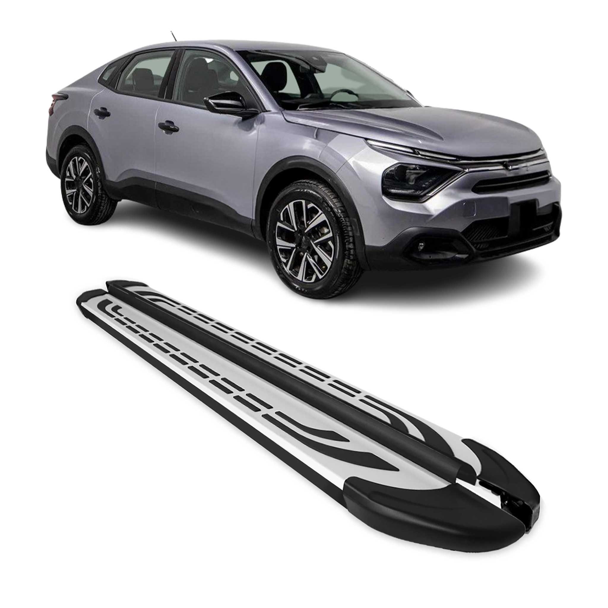 OMAC Kfz-Schmutzfänger Seitenschweller für Citroen C4 X 2022-2025 Schwarz 2 tlg, 2-tlg., Rutschfest, Haltbar, Aerodynamik