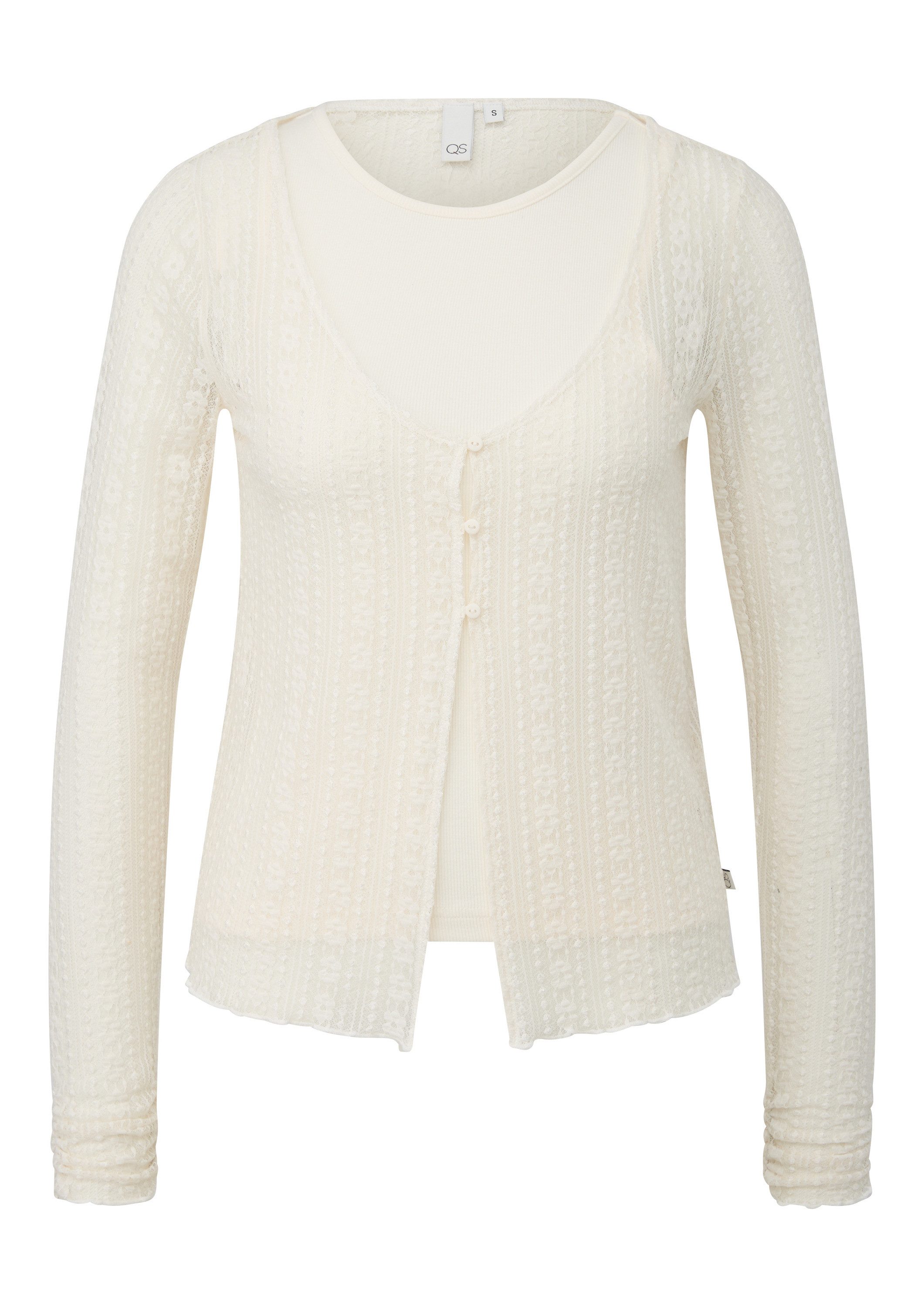 QS Cardigan T-Shirt 2-in-1-Shirt günstig online kaufen