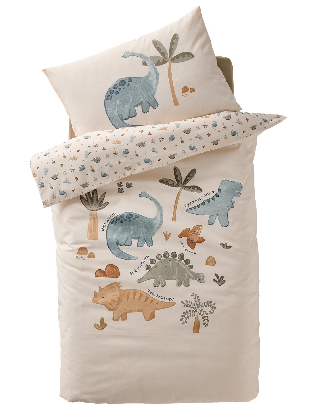 vertbaudet Bettbezug Baby Bettwäsche-Set MINISAURUS günstig online kaufen