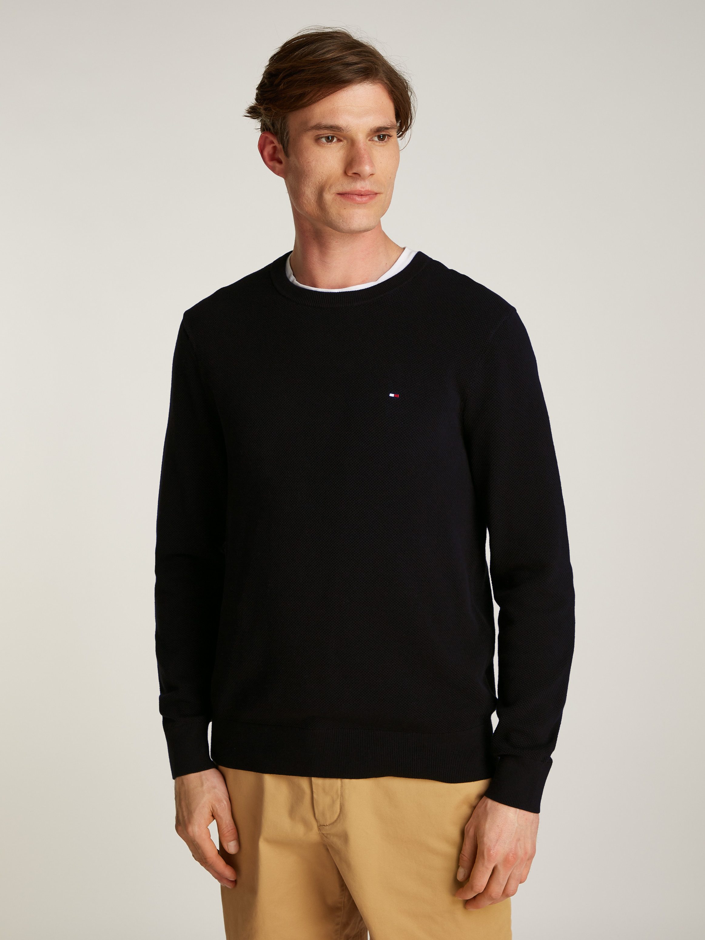 Tommy Hilfiger Rundhalspullover ESSENTIAL STRUCTURE CREW günstig online kaufen