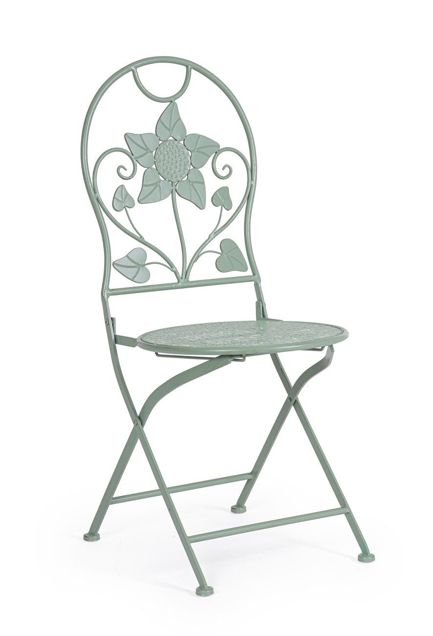 Gartenstuhl Harriet 2er-Set aus Metall, Salbei