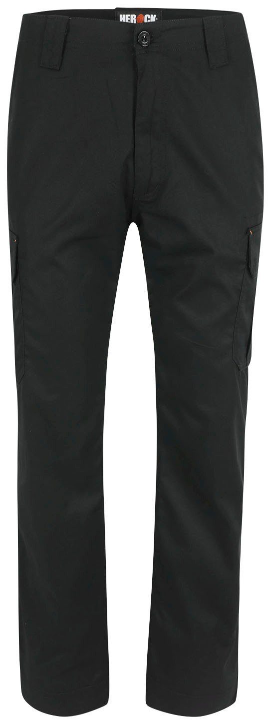 Herock Arbeitshose Thor Hose Wasserabweisend, 7 Taschen, einstellbarer Bund, leicht, viele Farben schwarz | Arbeitshosen