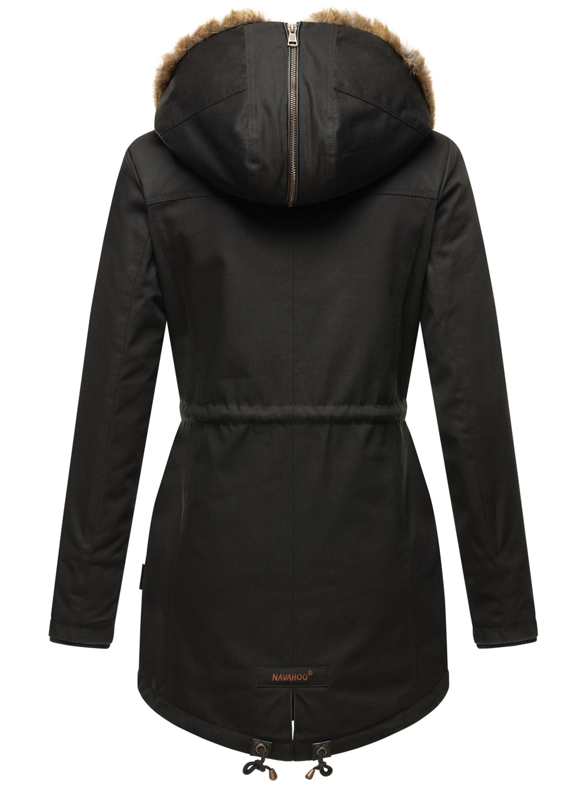 Navahoo Winterjacke Diamond Designer Winterjacke mit Teddyfell gefüttert