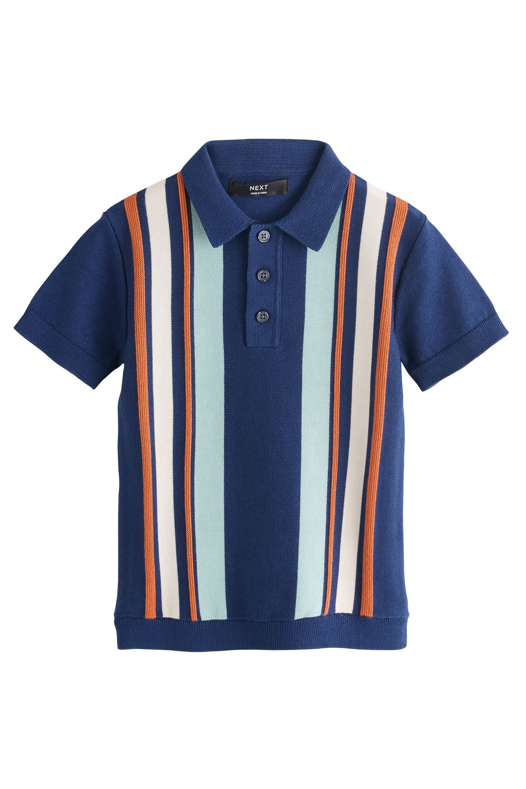 Polokragenpullover Gestricktes Poloshirt mit Knopfleiste