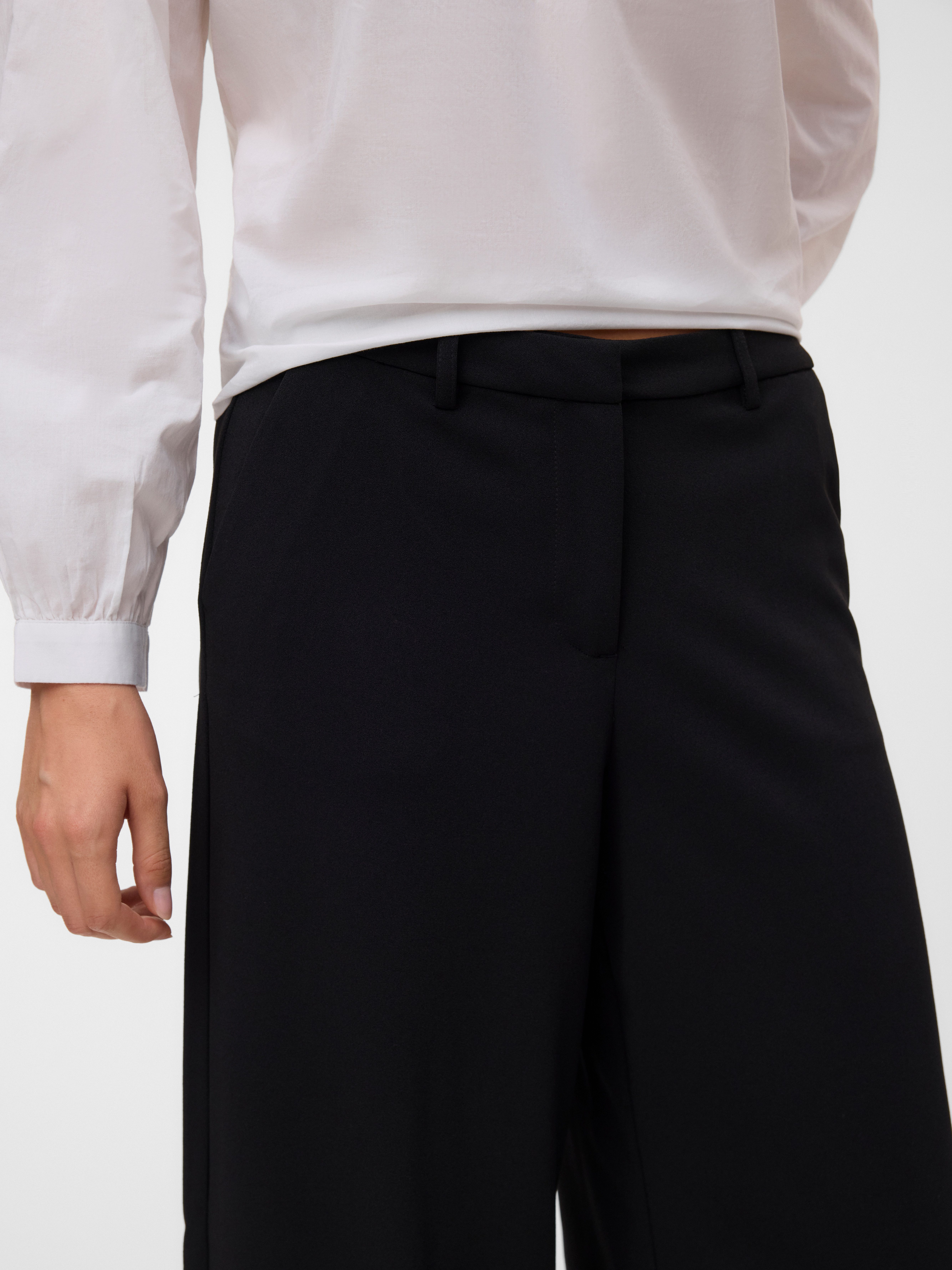 Vero Moda Anzughose VMZAMIRA MW WIDE PANT NOOS Materialmix, wide fit, regular waist