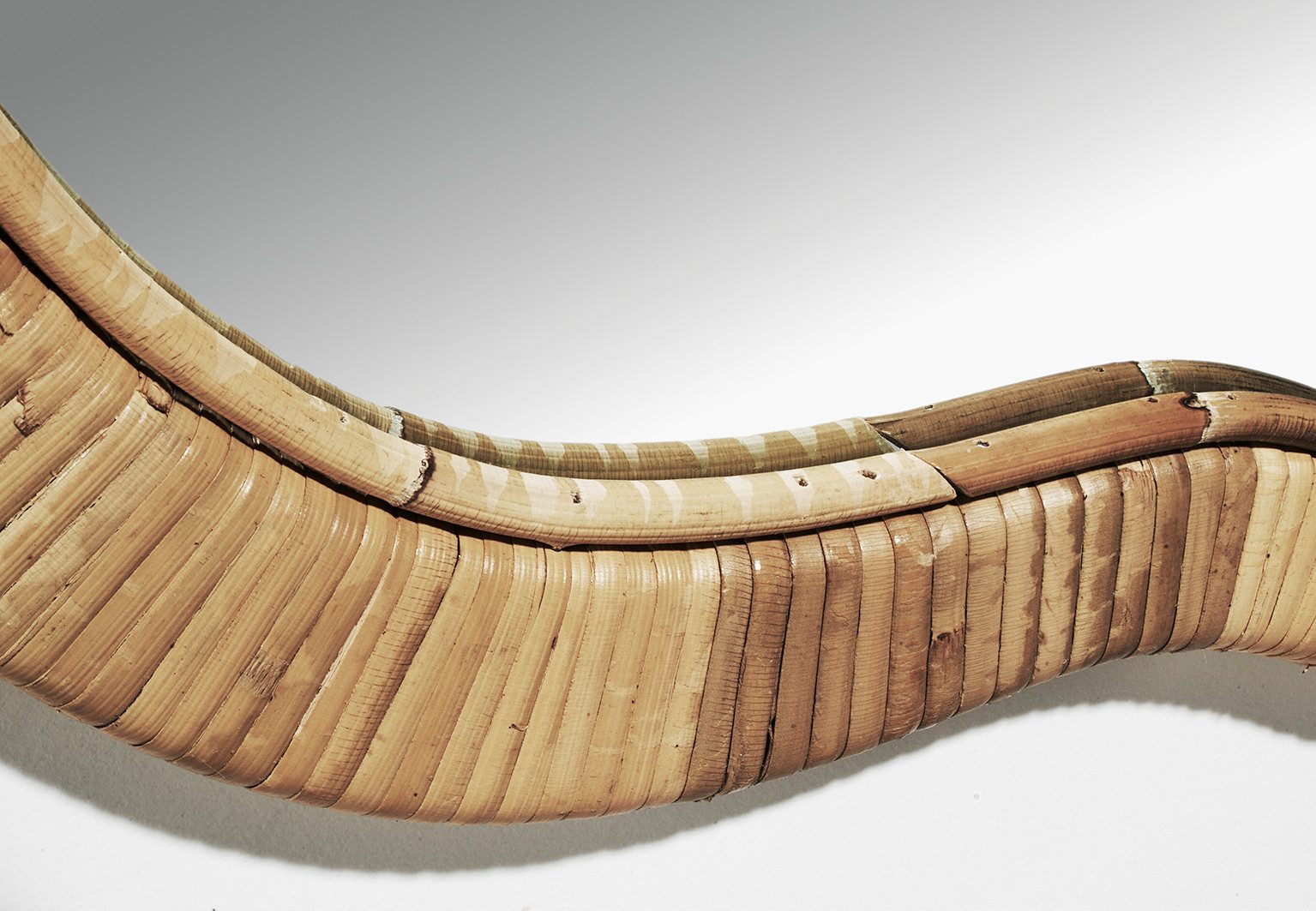 Kobolo Dekoobjekt Spiegel Wandspiegel LENI Rattan, aus natürlchem Rattan