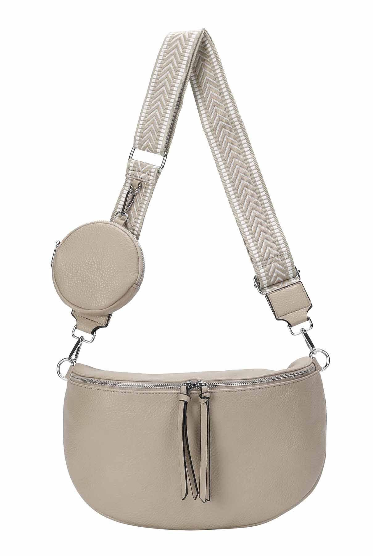 ITALYSHOP24 Gürteltasche Damen XL Gürtel- Bauchtasche Umhängetasche Cross Bodybag Handytasche, LEICHT Gewicht ZUSATZ Tasche Brusttasche Schultertasche Taschengurt