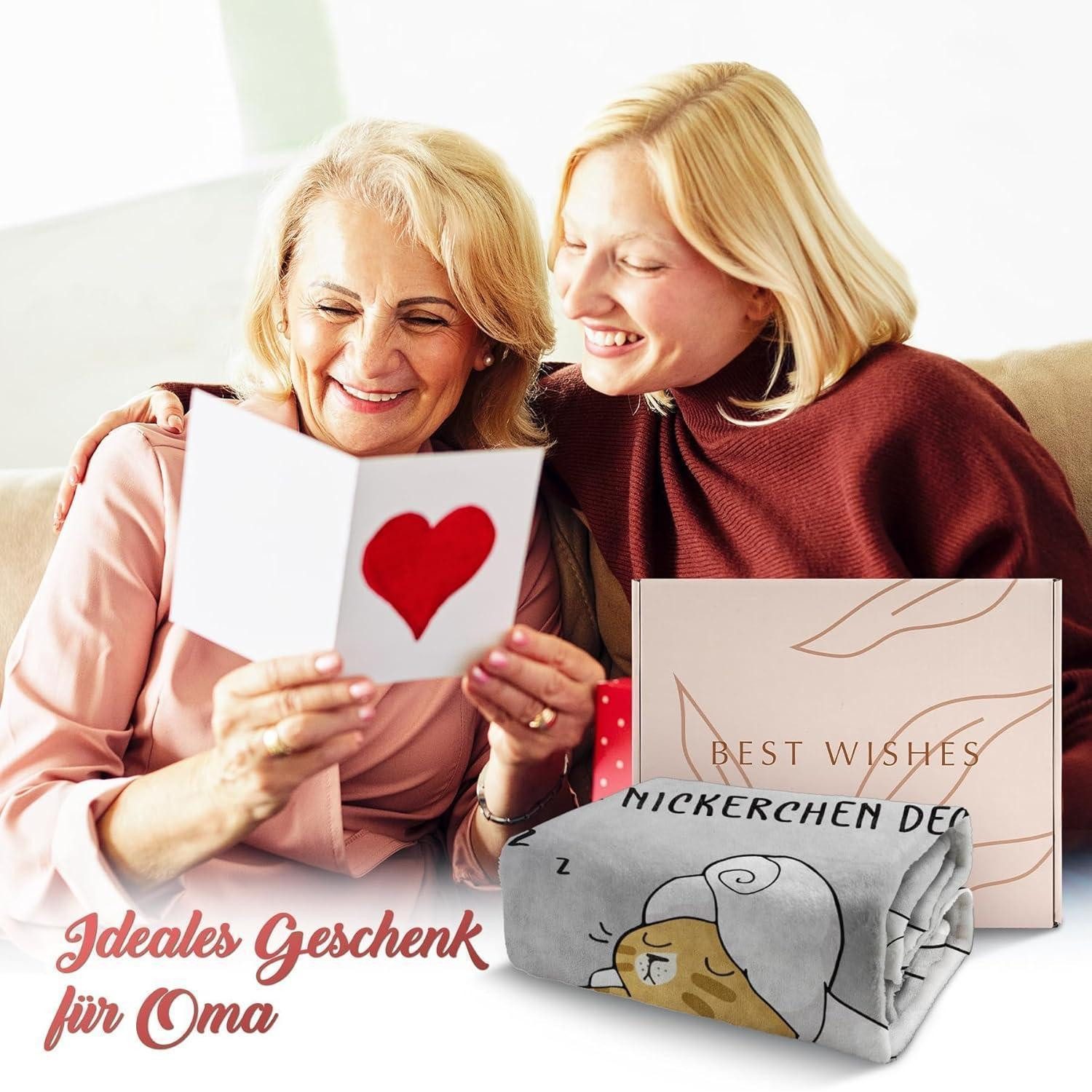 LuxusKollektion Badaccessoire-Set Decke personalisiert Oma Flanell 157 x 13 günstig online kaufen