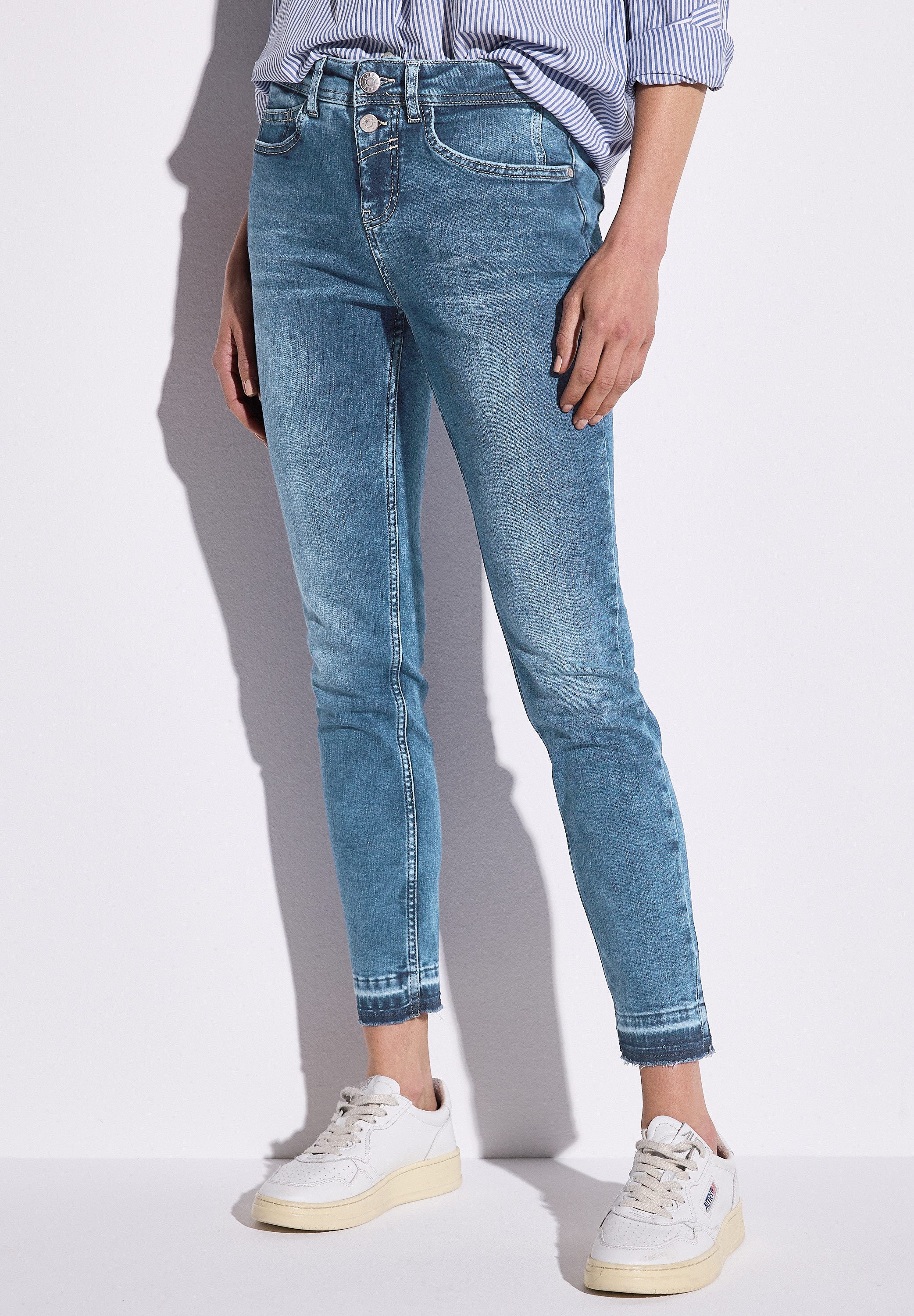 STREET ONE Slim-fit-Jeans High Waist günstig online kaufen