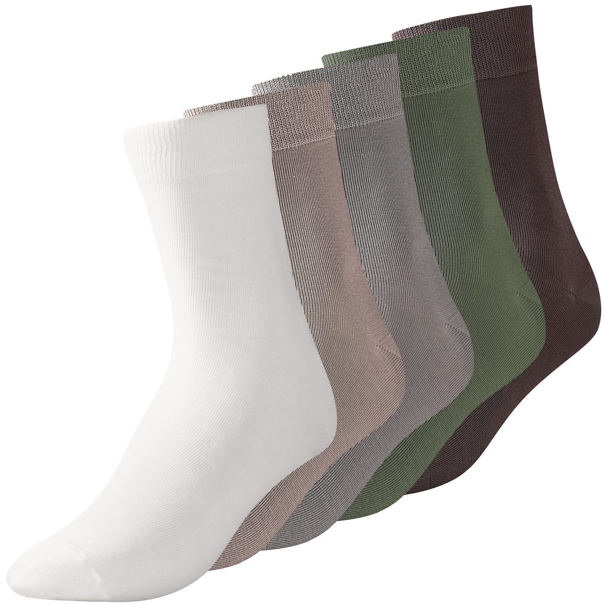 Weiß*1+Hellgrau*1+Grün*1+Khaki*1+Dunkelgrau*1