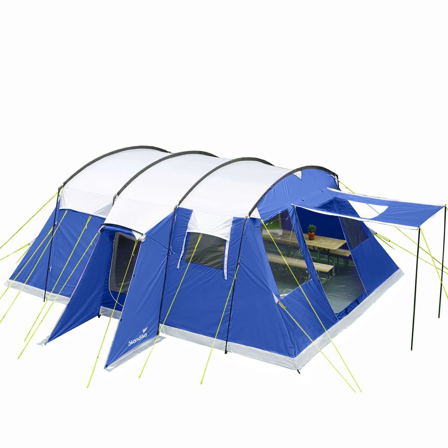 Skandika Tunnelzelt »Milano 6 Personen«, Farbe: Blau, Basic Version,  eingenähter Zeltboden, wasserfest, 5000 mm Wassersäule, 2m Stehhöhe,  Campingzelt, Familienzelt online kaufen | OTTO