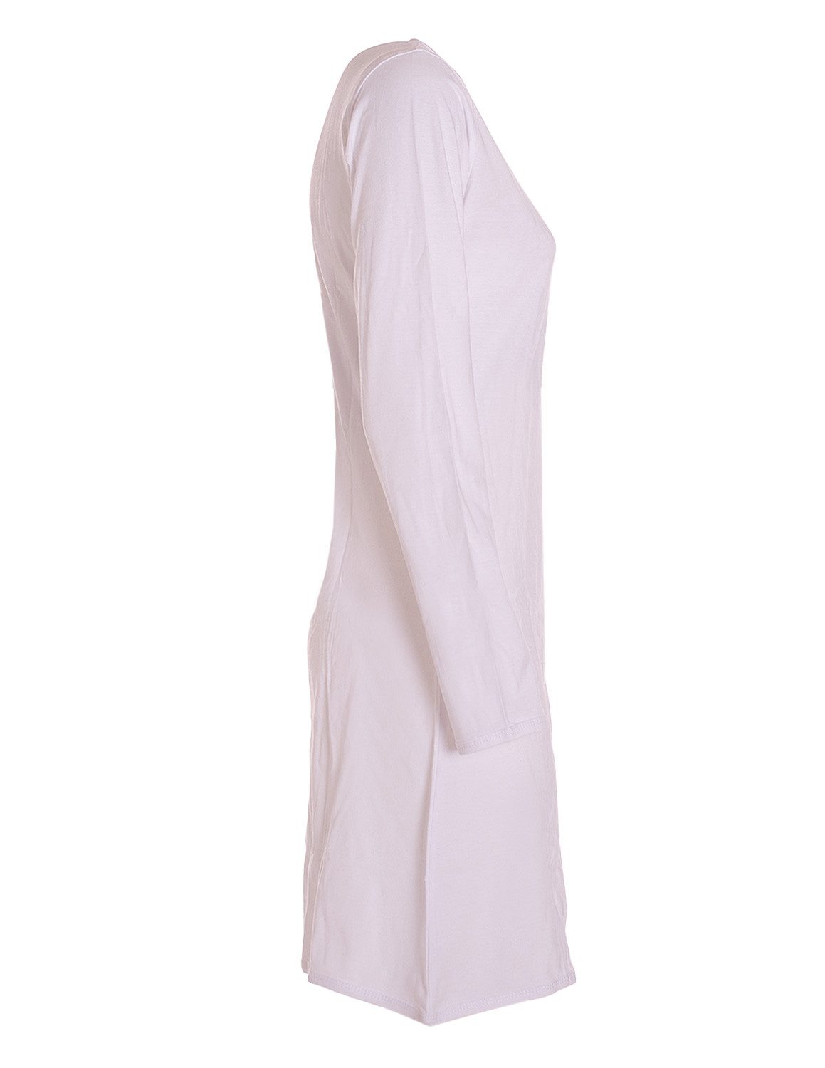 Vishes Jerseykleid Langarmkleid Damen Einfarbig A-Linie Baumwoll-Jersey Alternative Mode, Boho, Hippie, Ethno, Festival