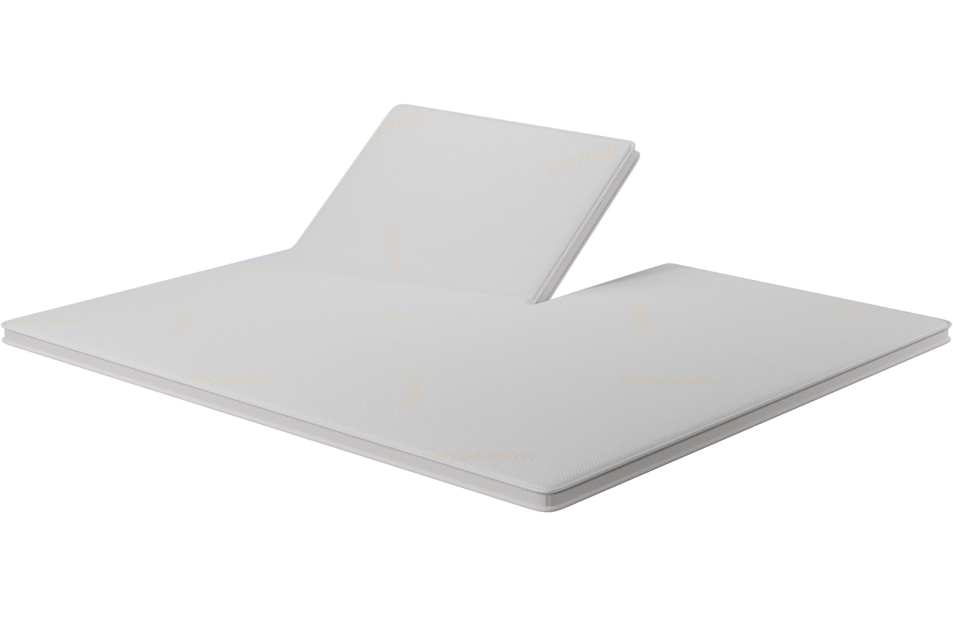 wonello, Topper wonello premium HR SPLIT Topper, 6 cm hoch, Kaltschaum, (druckentlastend & besonders atmungsaktiv), Luxus Matratzentopper für elektrische Boxspringbetten