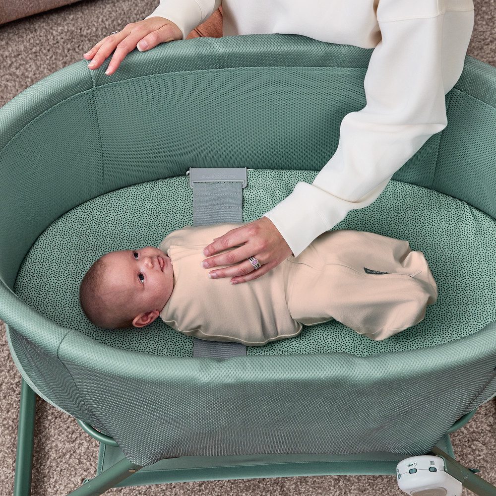 ingenuity Baby-Reisebett Snooze & Stow™ Easy-Folding Bassinet, grün, faltbar