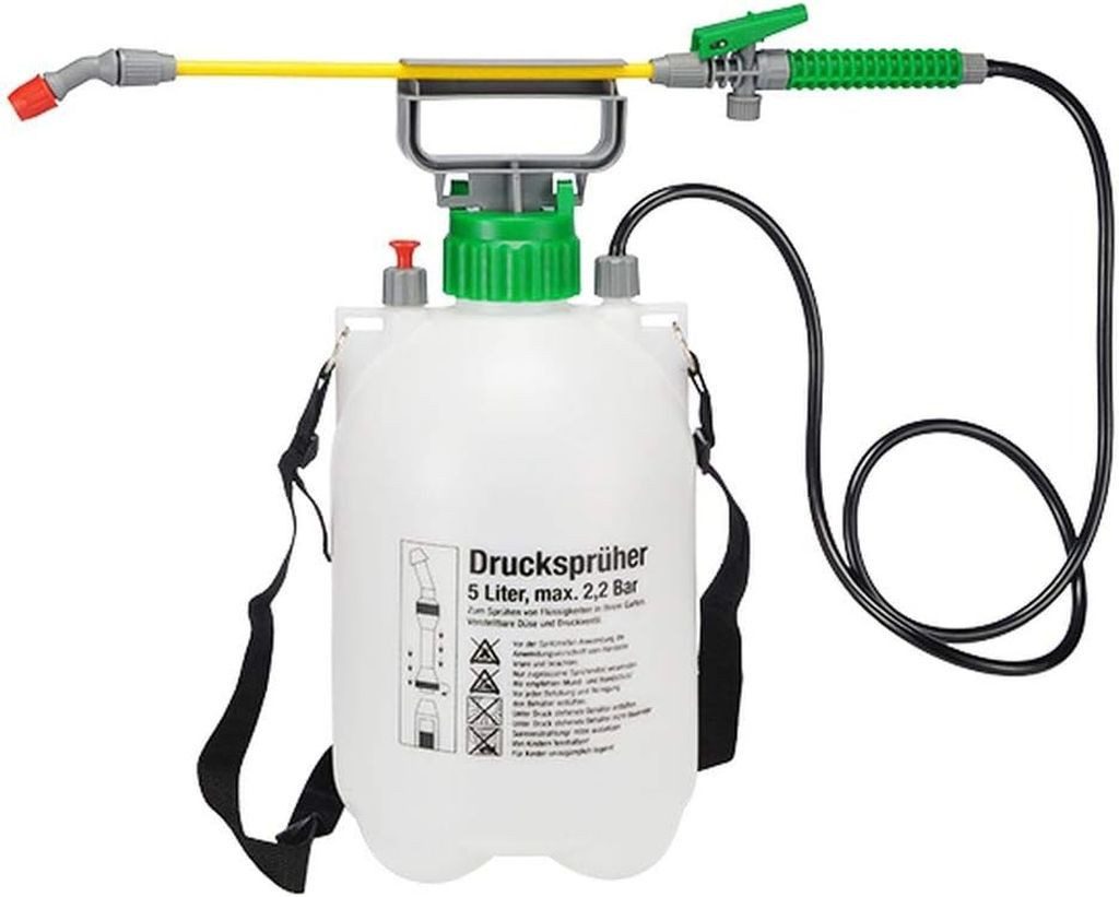 Drucksprühgerät 5 L Drucksprüher Drucksprühgerät Gartenspritze Pflanzensprüher Pumpspr