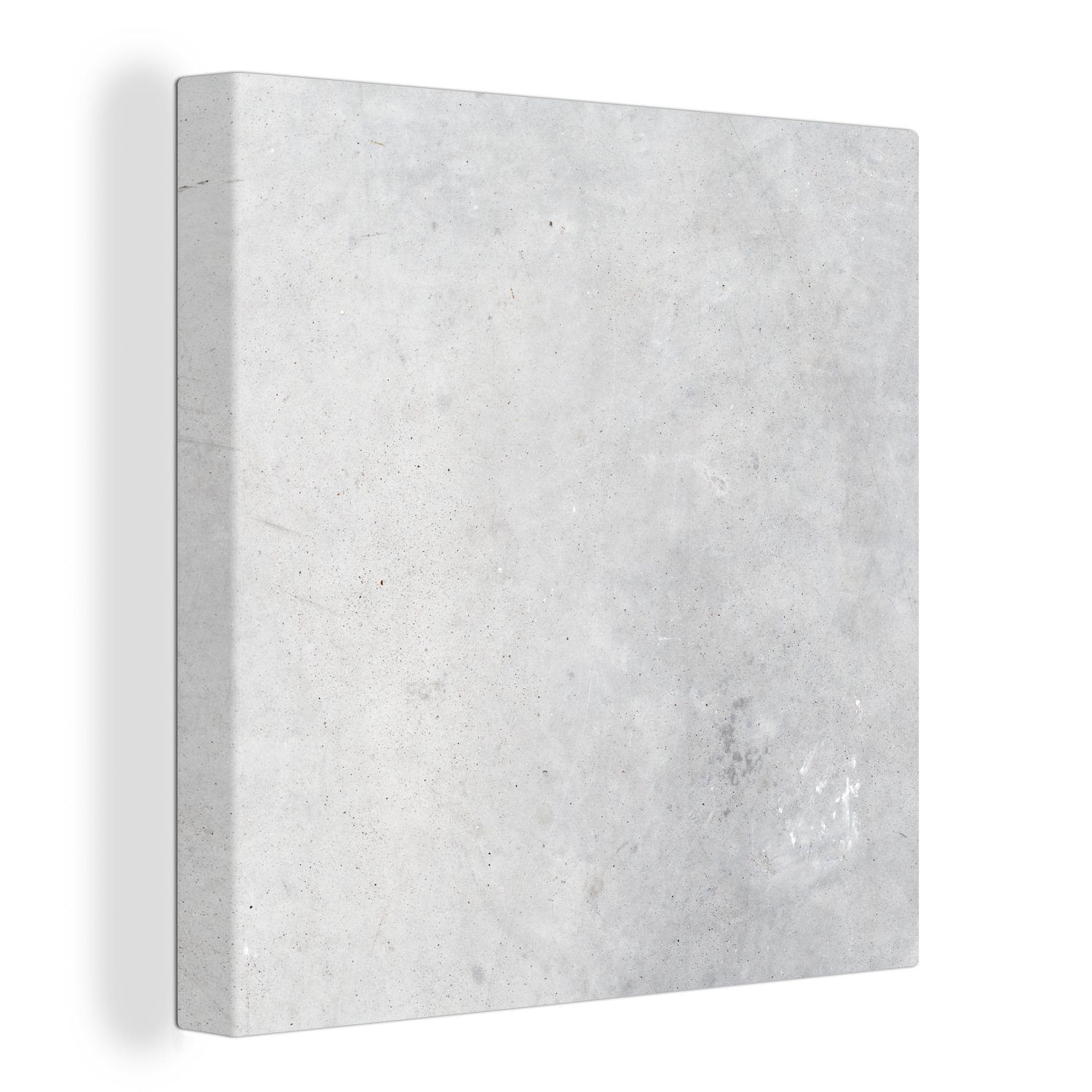 OneMillionCanvasses® Leinwandbild Verwitterung - Beton - Bauwerke - Vintage - Industriell - Grau, Fotodruck (1 St), Wandbild, Deko Schlafzimmer Wohnzimmer Flur 20x20 cm