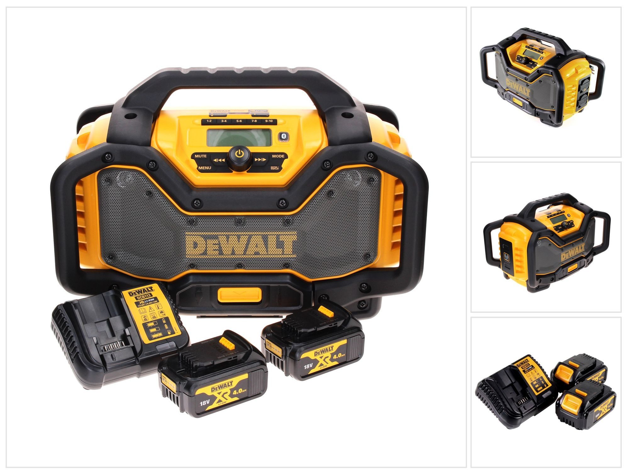 DeWalt DCR 027 M2 Akku Radio DAB+ 10,8-18,0 V + 2x Akku 4,0Ah + Ladegerät Baustellenradio