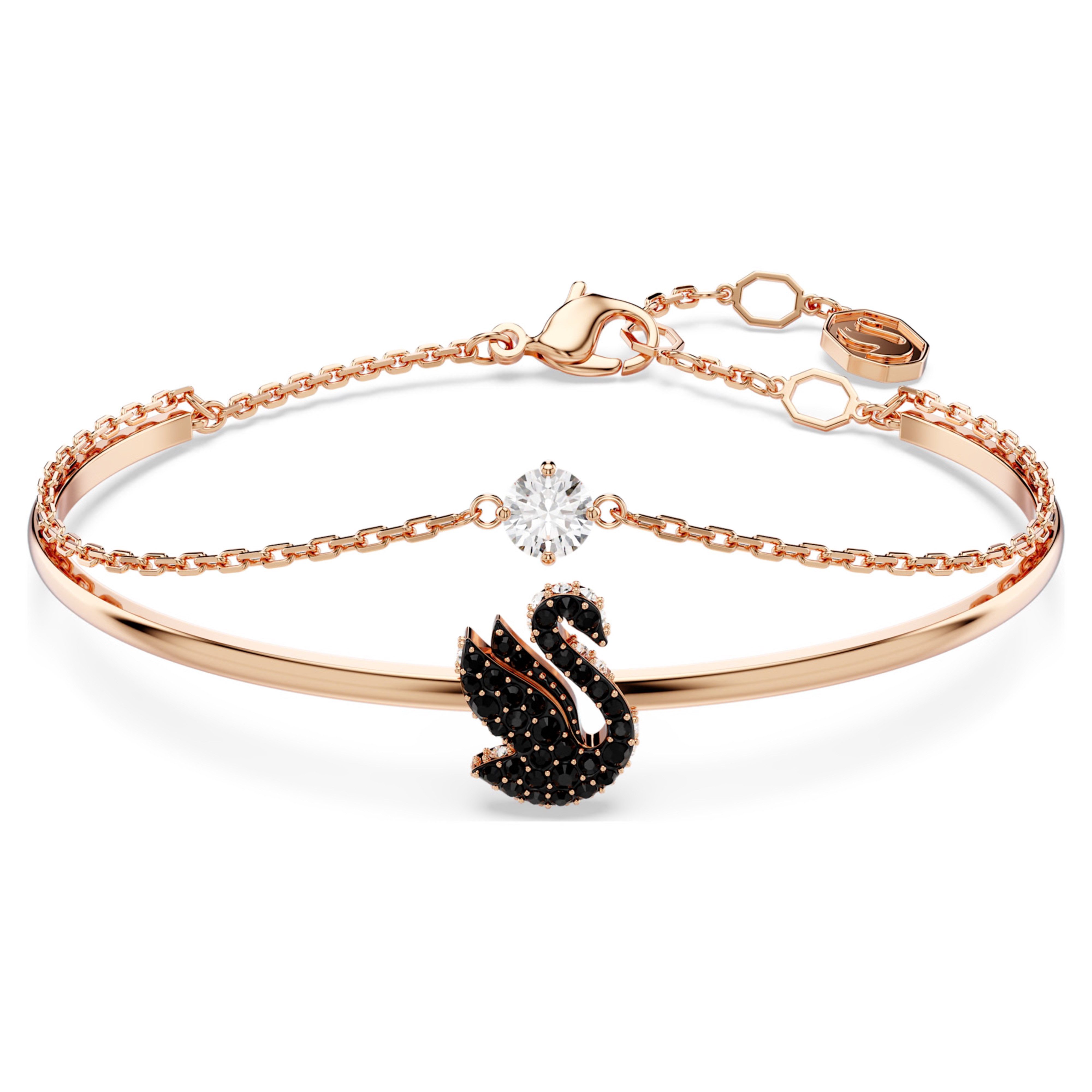 Swarovski Armreif Swan Armreif Schwan, Schwarz, günstig online kaufen