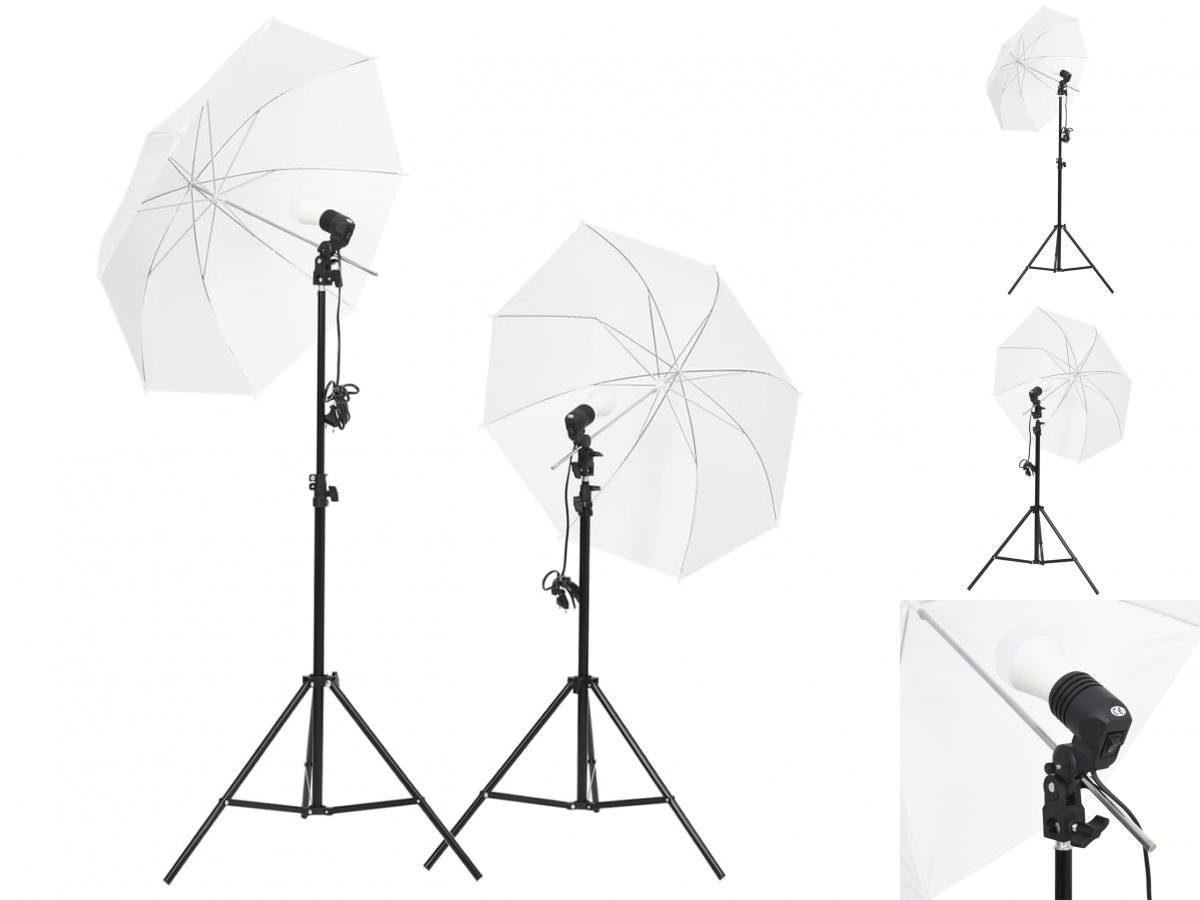 Stativen Fotohintergrund mit Fotostudio-Beleuchtung Set vidaXL Schirmen