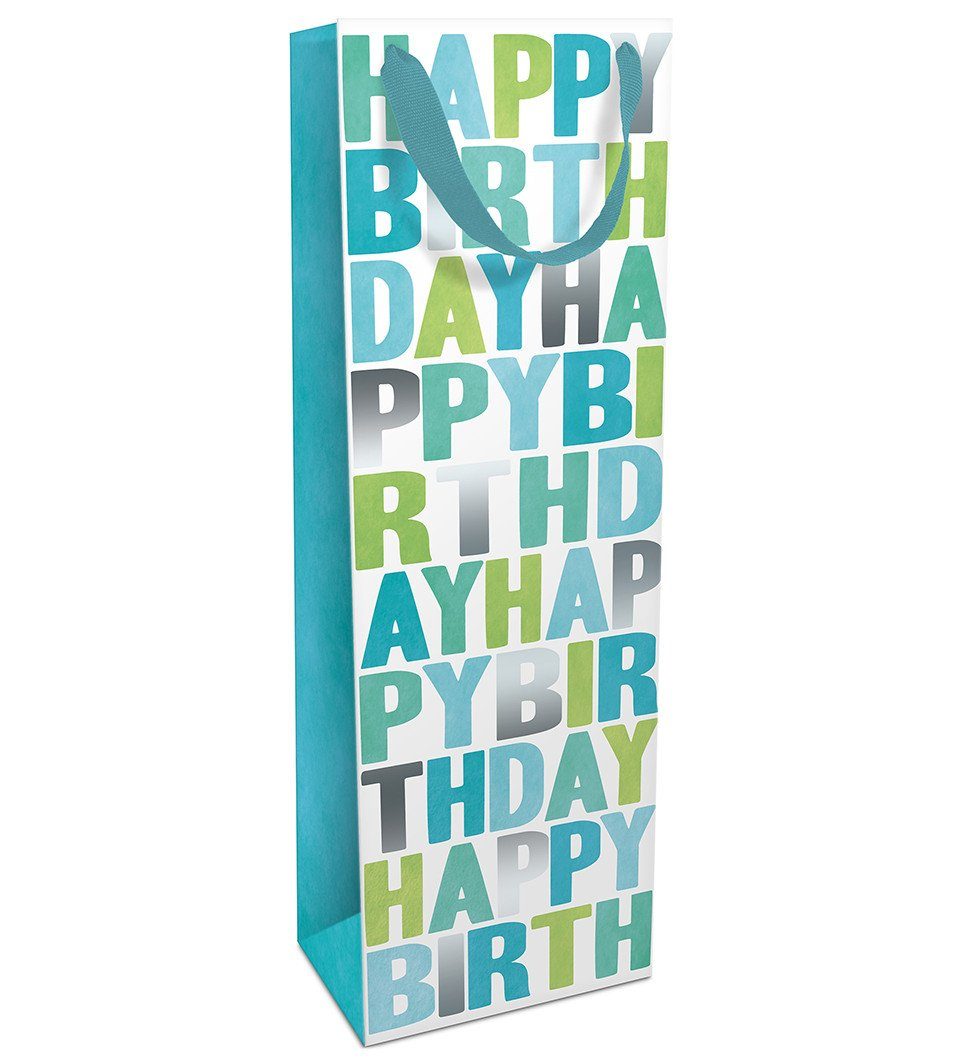 Braun+Company Atelier Geschenkpapier Braun & Company Geschenktasche Birthday aqua 12 x