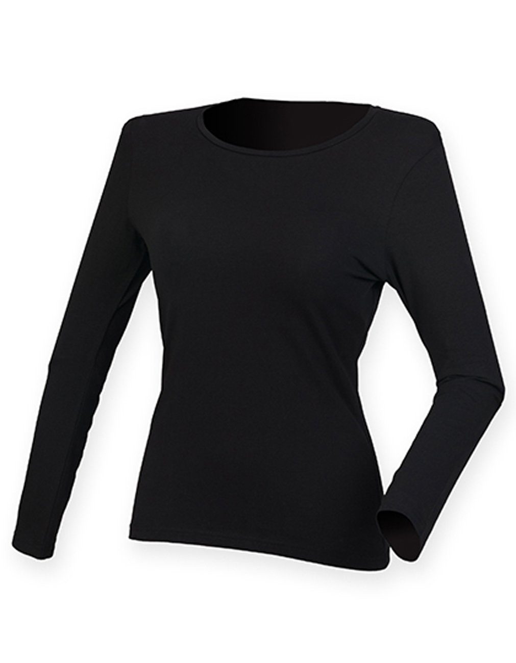 SF Women Langarmshirt Stretch Damen Langarmshirt / Longsleeve (Slim Fit) Länger geschnitten