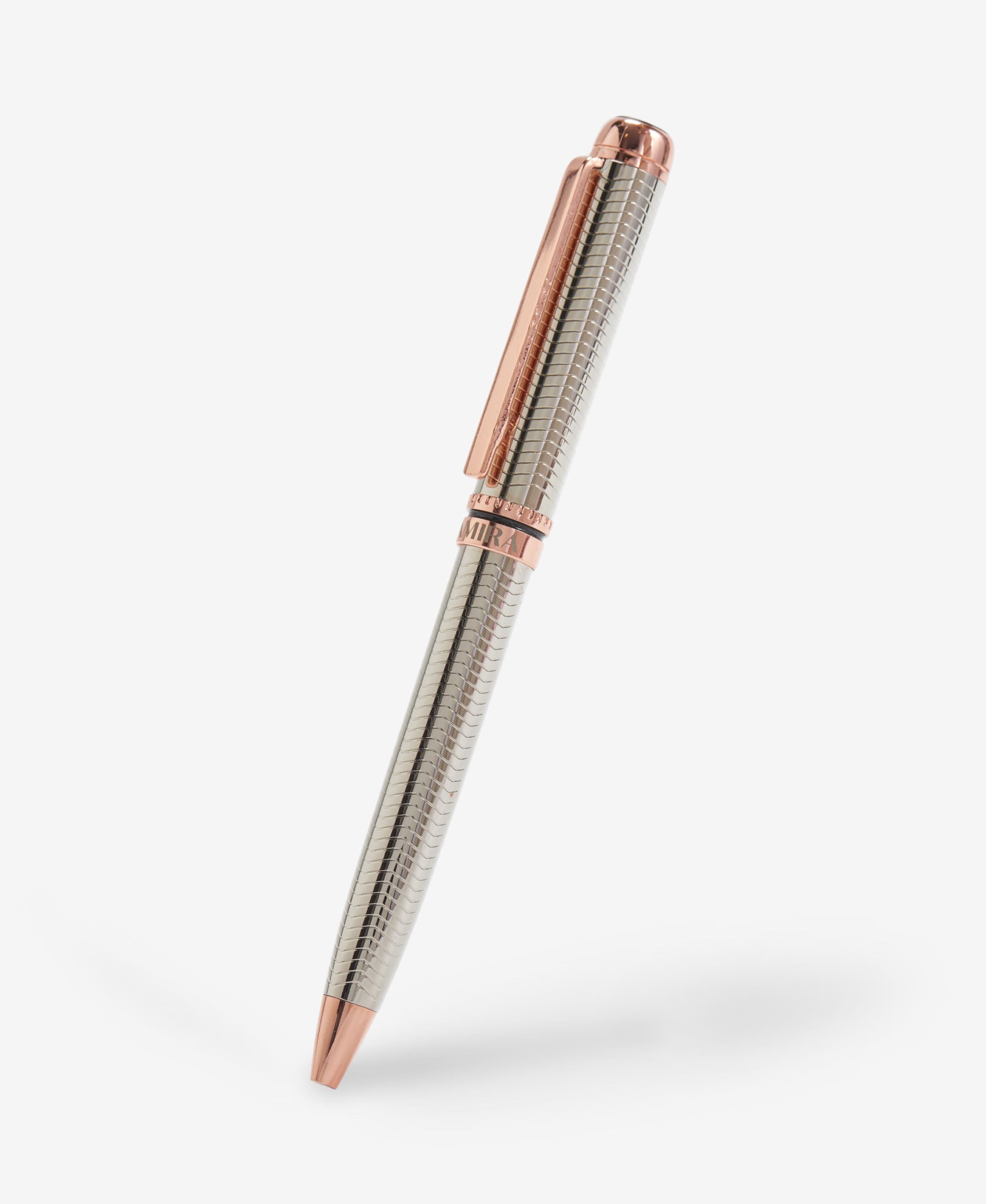 GLAMIRA Kugelschreiber Metallkugelschreiber - Silber mit Roségold, (1-tlg), Drehmechanik; aus reinem Kupfer gefertigt