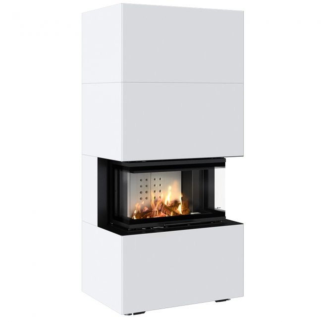 Kratki Kaminofen KRATKI Easy Box 7 kW Weiß Doppeltüröffnungssystem 2.BimSchV O 160mm