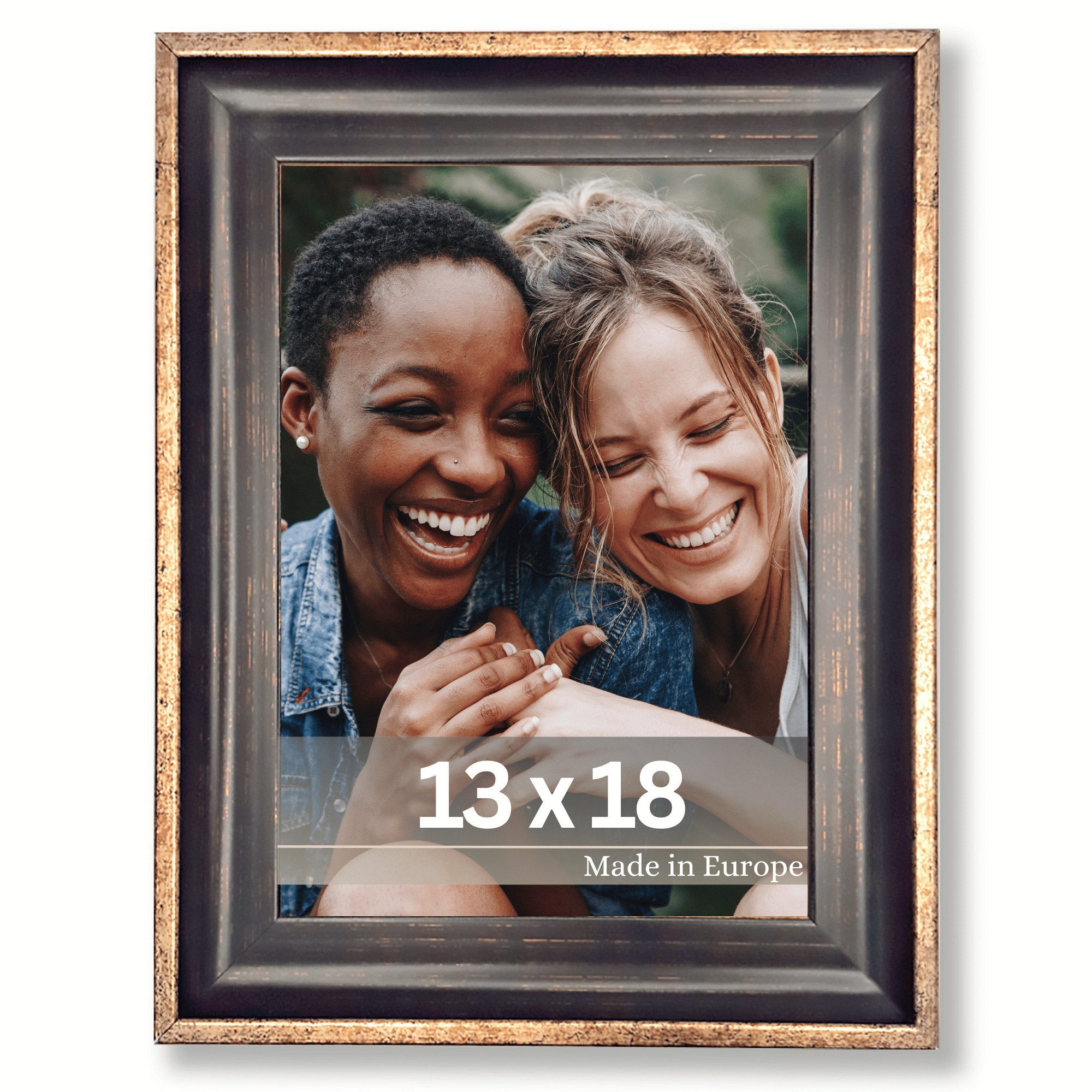 Victor (Zenith) Bilderrahmen Pablo, Bilderrahmen Schwarz Gold 13x18 cm, Bil günstig online kaufen