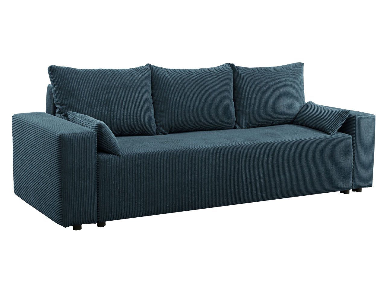 Form Schlaffunktion Poso Schlafsofa in und beweglicher Freistehendes MIRJAN24 Livorno, Rückenlehne Kissen, Sofa Bettkasten, 5 mit Kissen-Set,