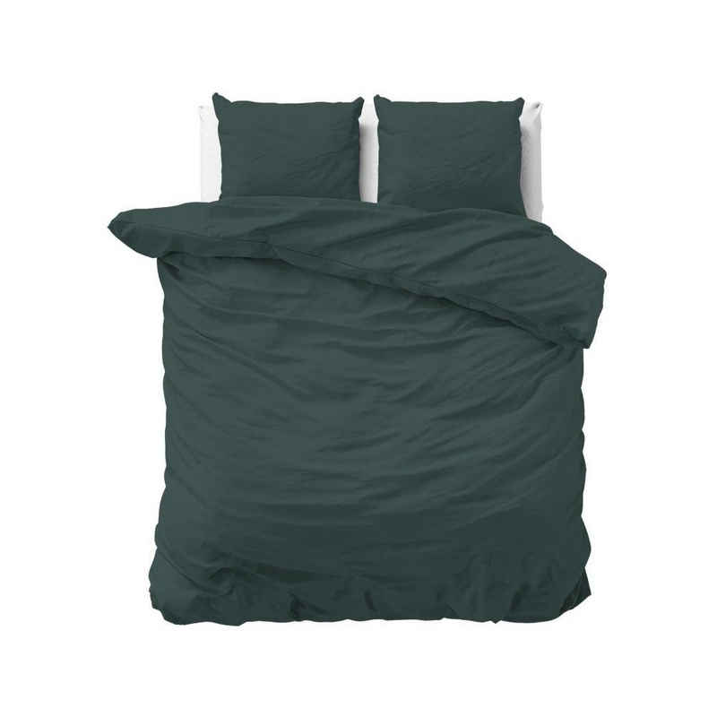 Bettwäsche STONE WASHED Baumwolle Bettbezug & Kissenbezüge, Sitheim-Europe, Baumwolle, 2 teilig, Weich, geschmeidig und wärmeregulierend