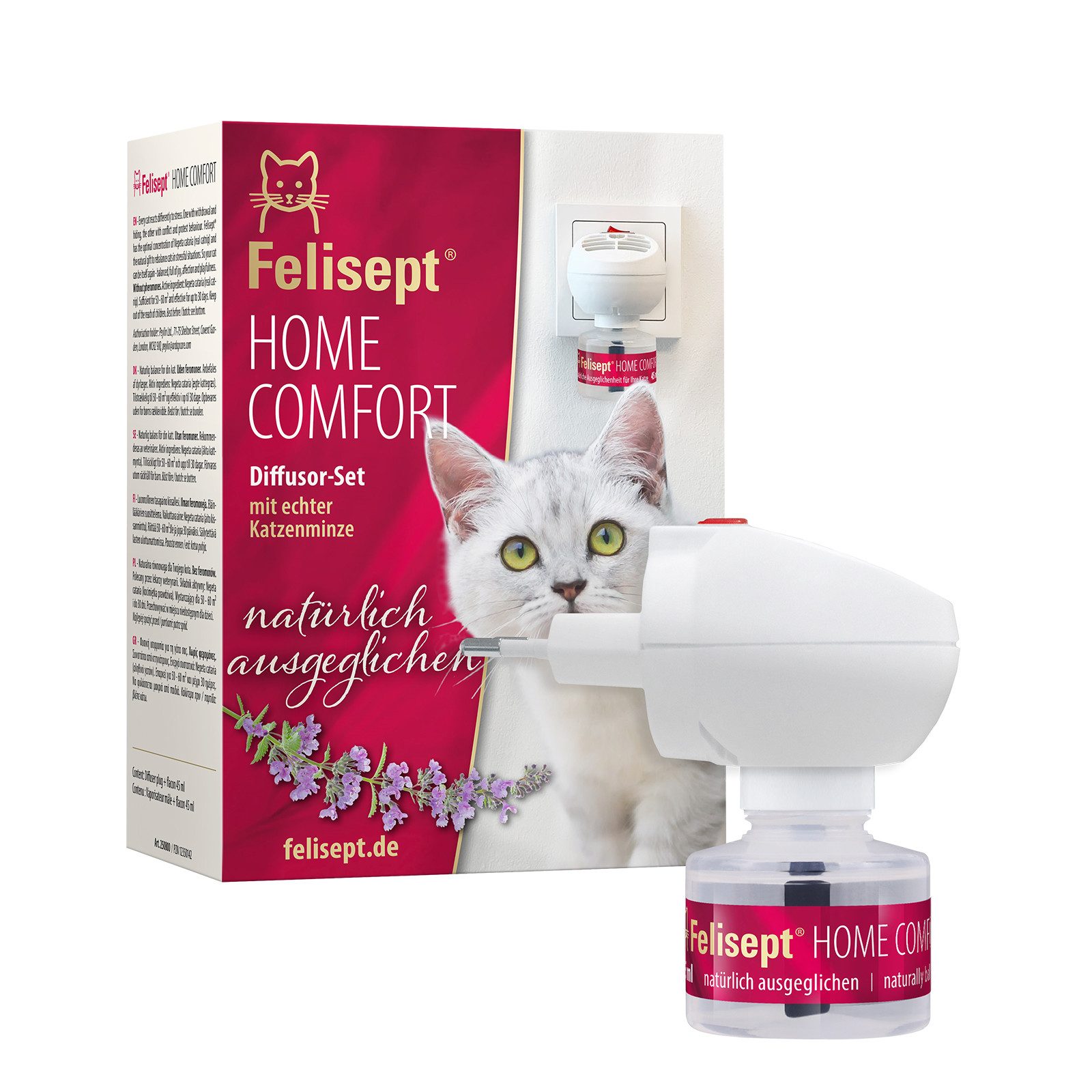 Felisept Katzenstreu Felisept Home Comfort Set - Beruhigung Katzen(Diffusor+Flakon 45 ml)