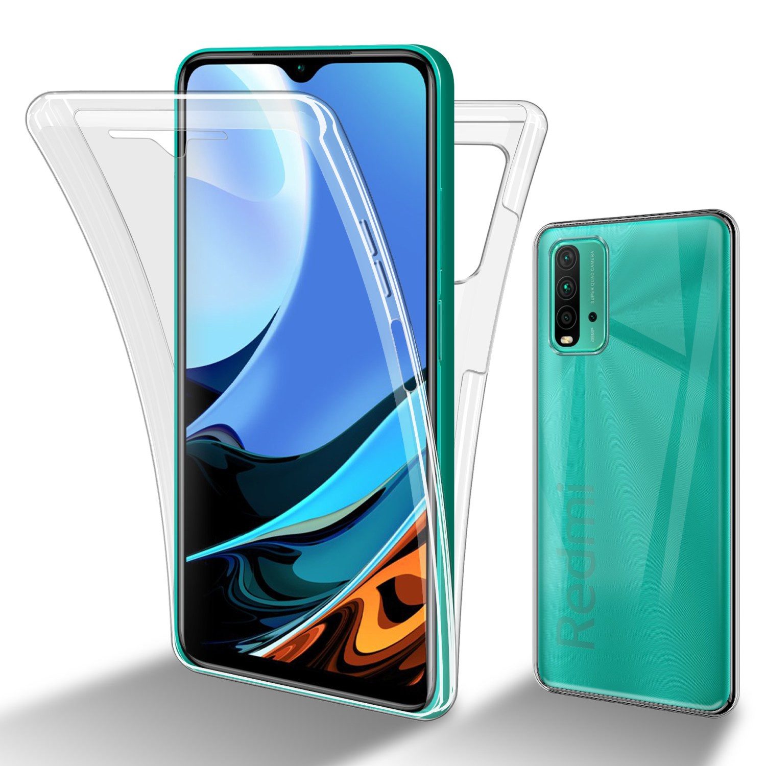 Cadorabo Handyhülle für Xiaomi RedMi 9T Hülle Xiaomi RedMi 9T, Flexible Case Handy Schutzhülle - Hülle - Back Cover 360° Grad