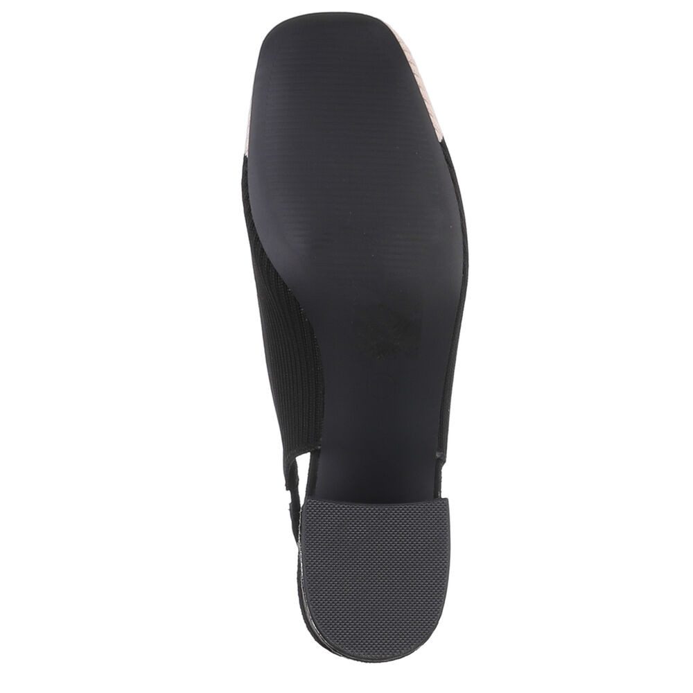 Ital-Design Bequemer Slingback-Pump für stilbewusste Frauen Schnürpumps (89092255) Blockabsatz Pumps in Schwarz